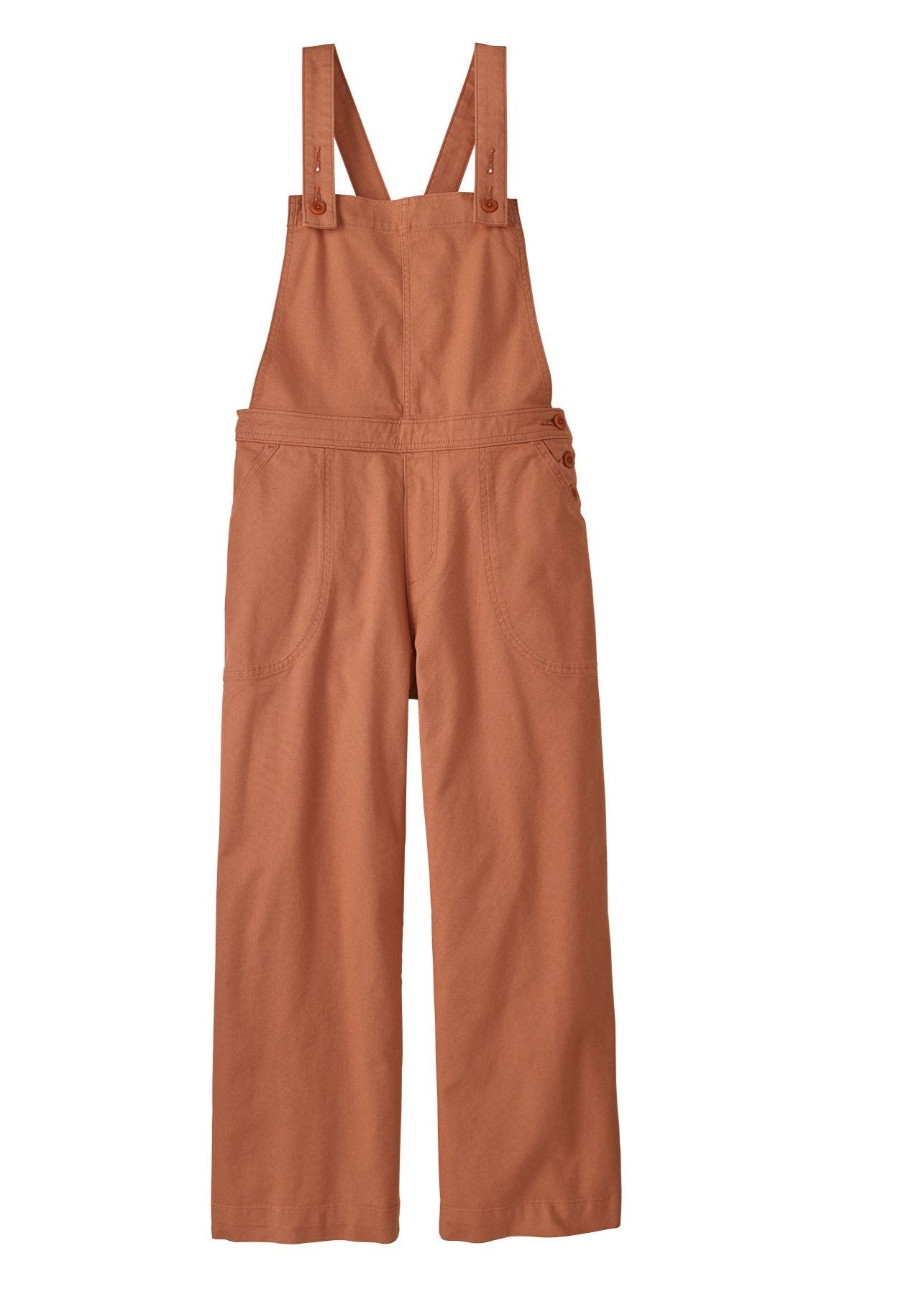 Salopette en coton bio | terracotta "stand up cropped overalls sienna clay"