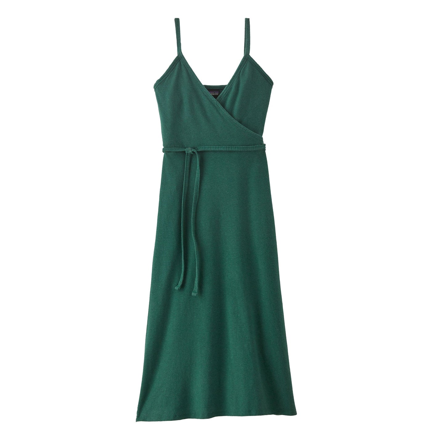 Robe portefeuille en chanvre et coton bio | Vert "wear with all dress conifer green"