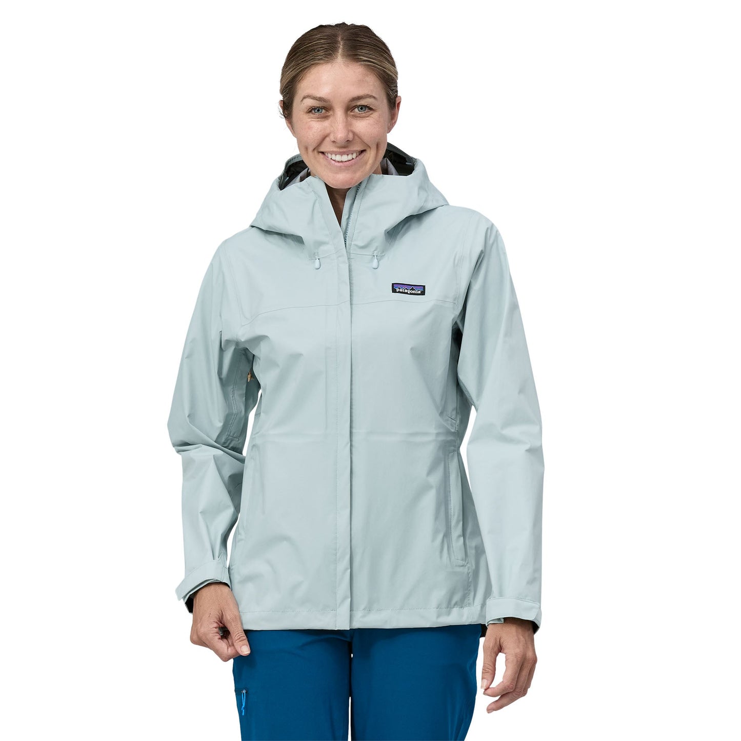 Veste imperméable en nylon recyclé | bleu "w's torrentshell 3l rain jkt chilled blue"
