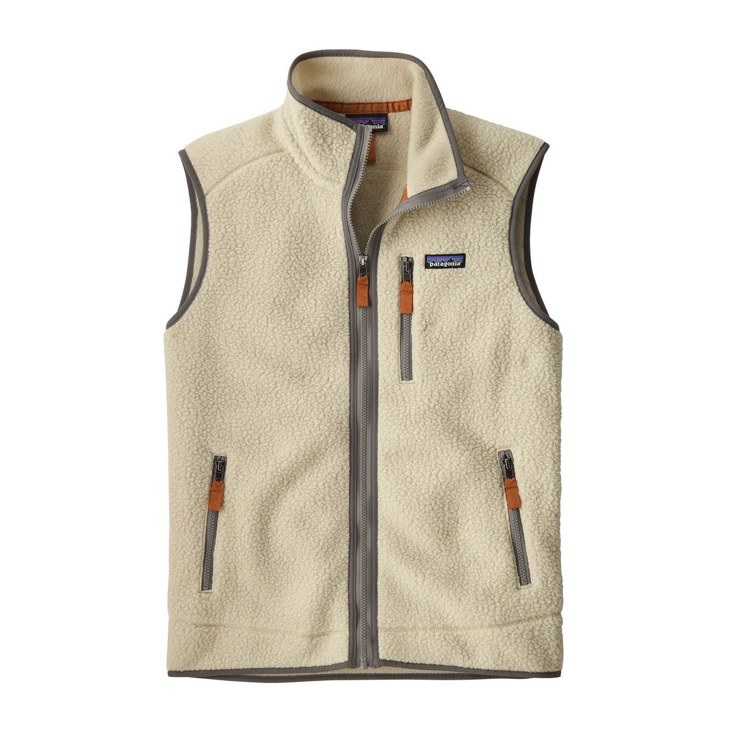 Veste sans manches en patière recyclée | beige "retro pile vest - pelican"