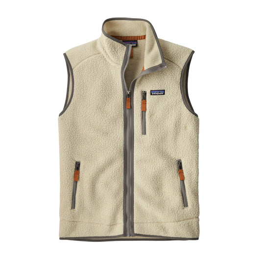 Veste sans manches en patière recyclée | beige "retro pile vest - pelican"