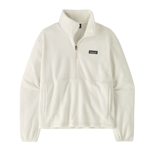 Polaire légère en polyester recyclé | blanc "w's micro d 1/2 zip fleece p/o - birch white"
