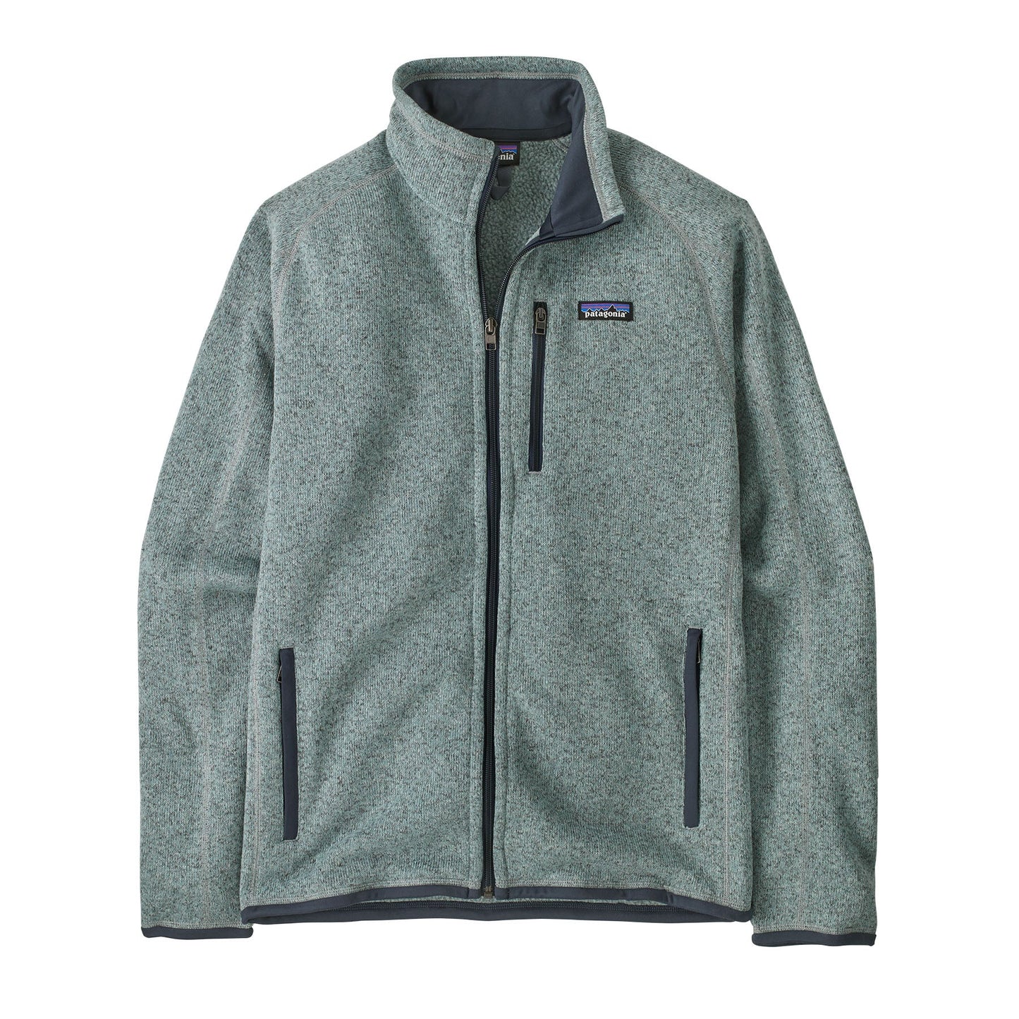 Veste polaire zippée en polyester recyclé | bleu "m's better sweater jkt - thermal blue"