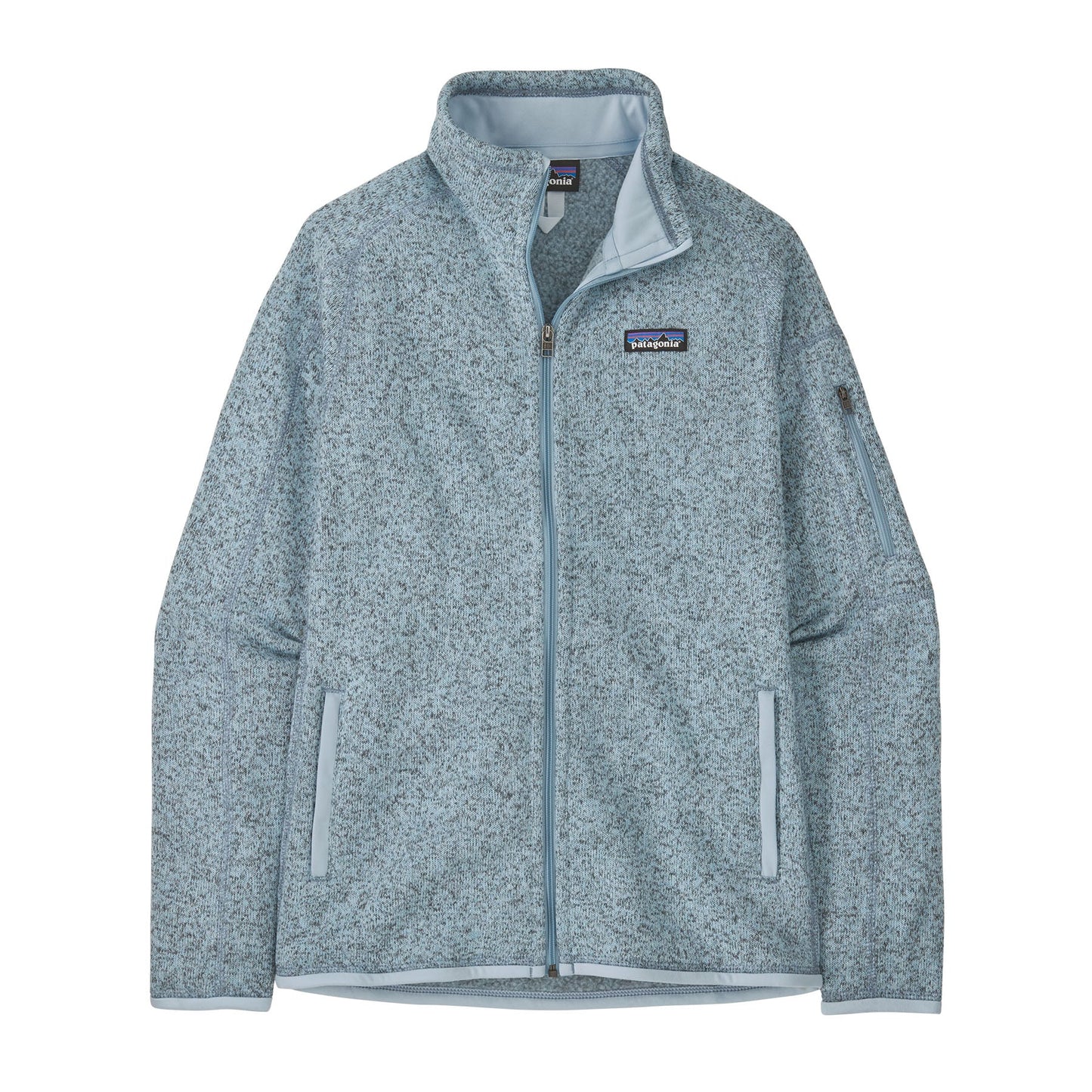 Veste polaire en matière recyclée | bleu clair "better sweater jkt - fleck blue"