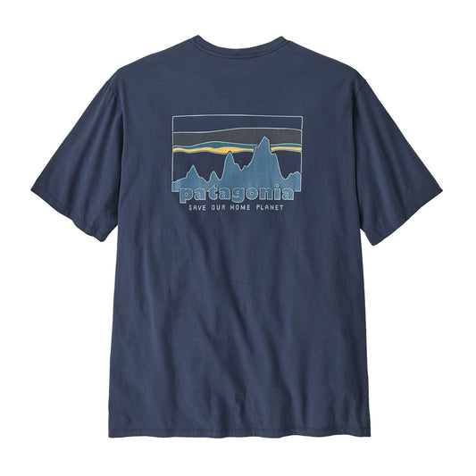 T-shirt en coton bio | marine "73 skyline organic t-shirt - new navy"