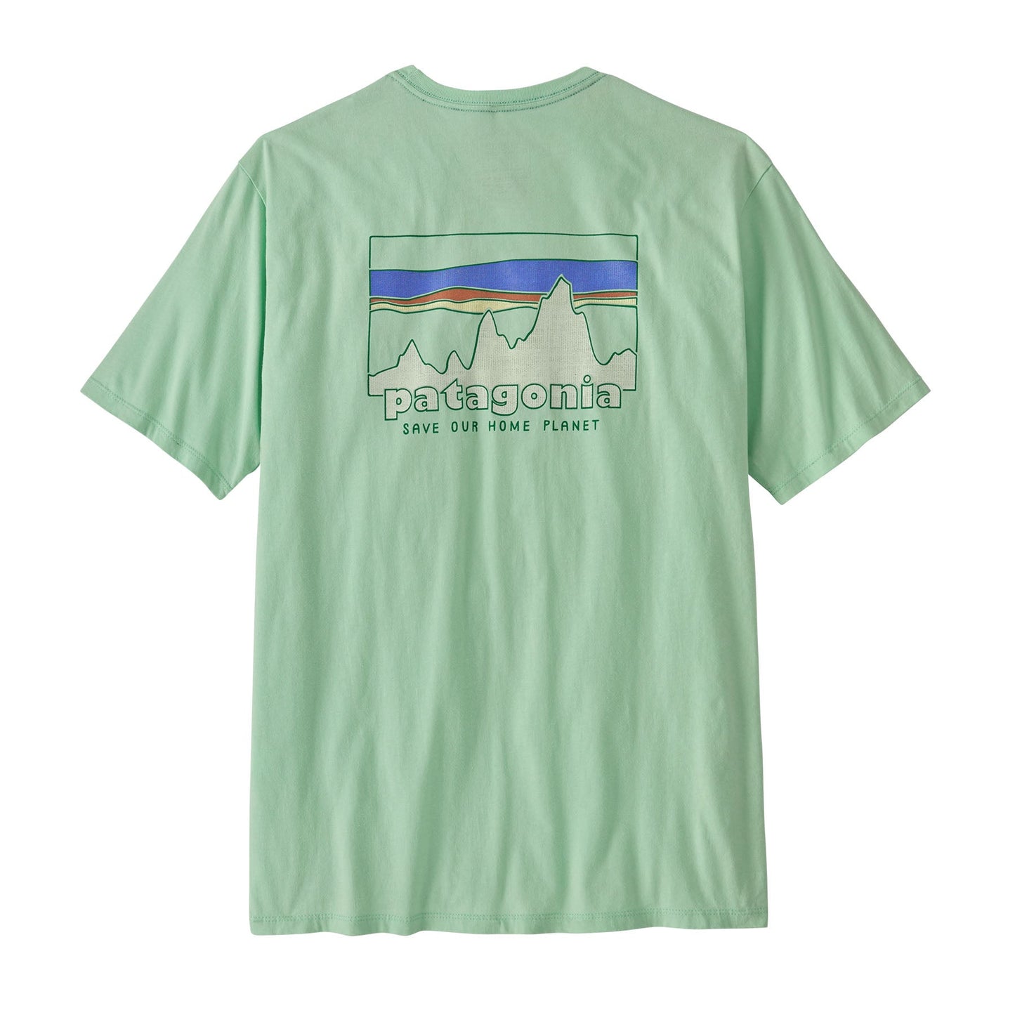 T-shirt en coton bio | vert "73 skyline organic t-shirt - rinsed green"