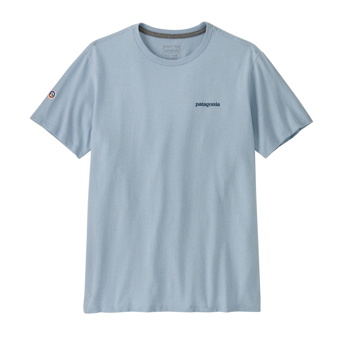 T-shirt en matières recyclées | bleu "fitz roy icon responsibili-tee - fleck blue"