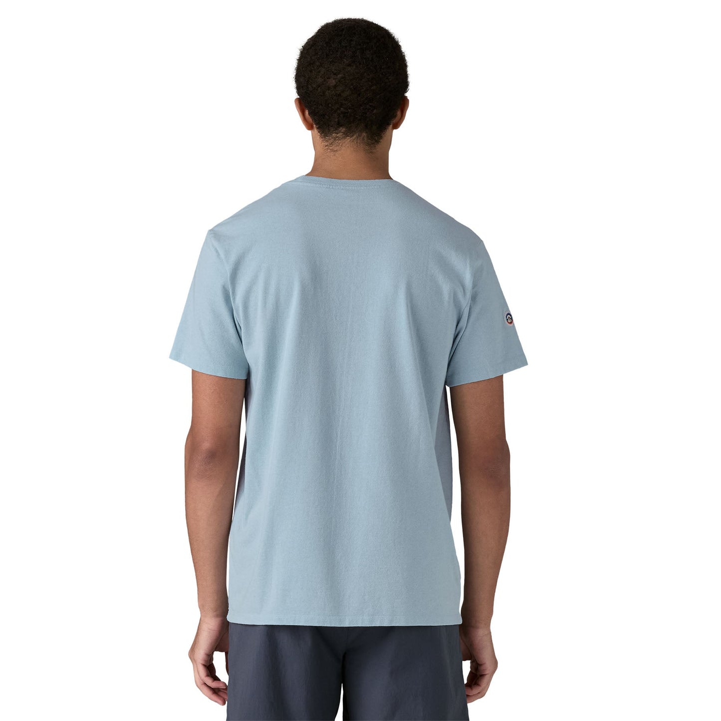 T-shirt en matières recyclées | bleu "fitz roy icon responsibili-tee - fleck blue"