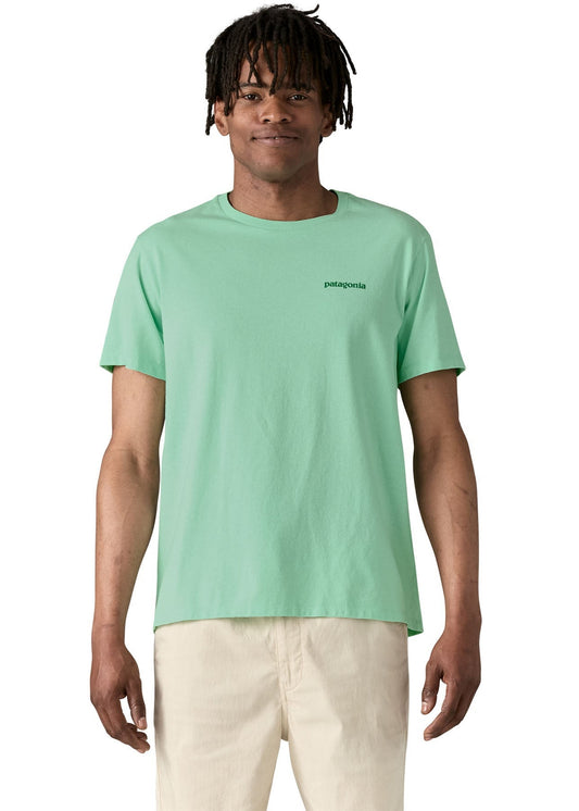 T-shirt imprimé en polyester recyclé | vert "Fitz roy icon responsibili-tee - rinsed green"