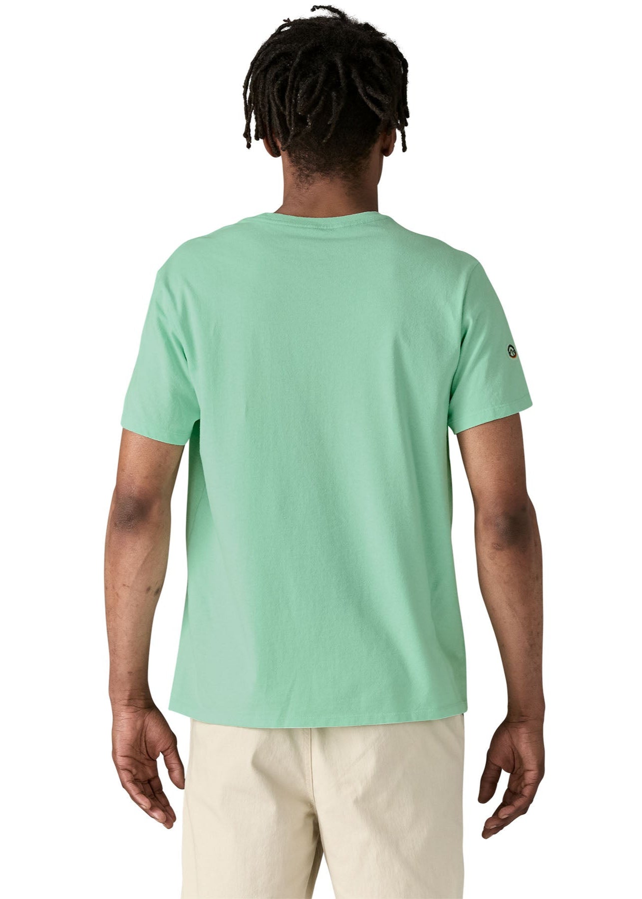 T-shirt imprimé en polyester recyclé | vert "Fitz roy icon responsibili-tee - rinsed green"