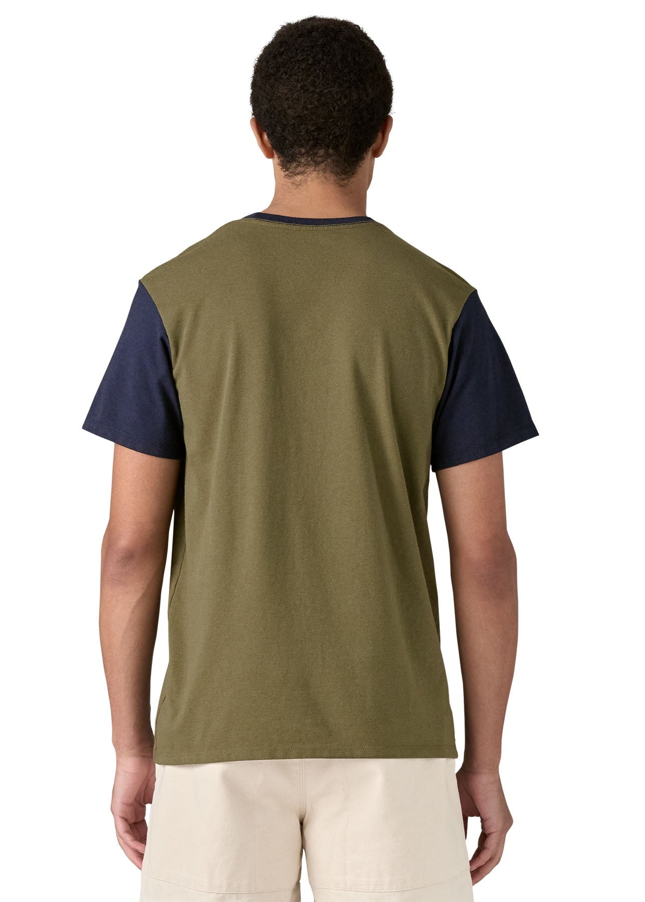 T-shirt en matières recyclées | vert "shop sticker pocket responsibili-tee - tent green"