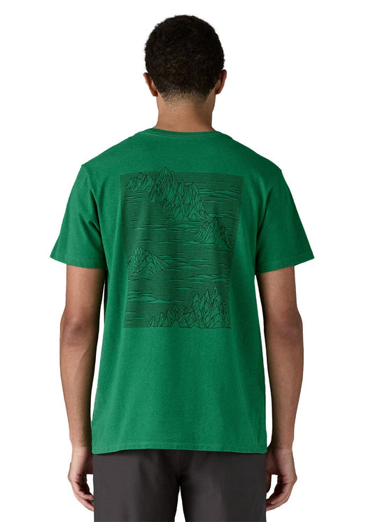 T-shirt imprimé en matières recyclées | vert "strataspire responsibili-tee - heartleaf green"