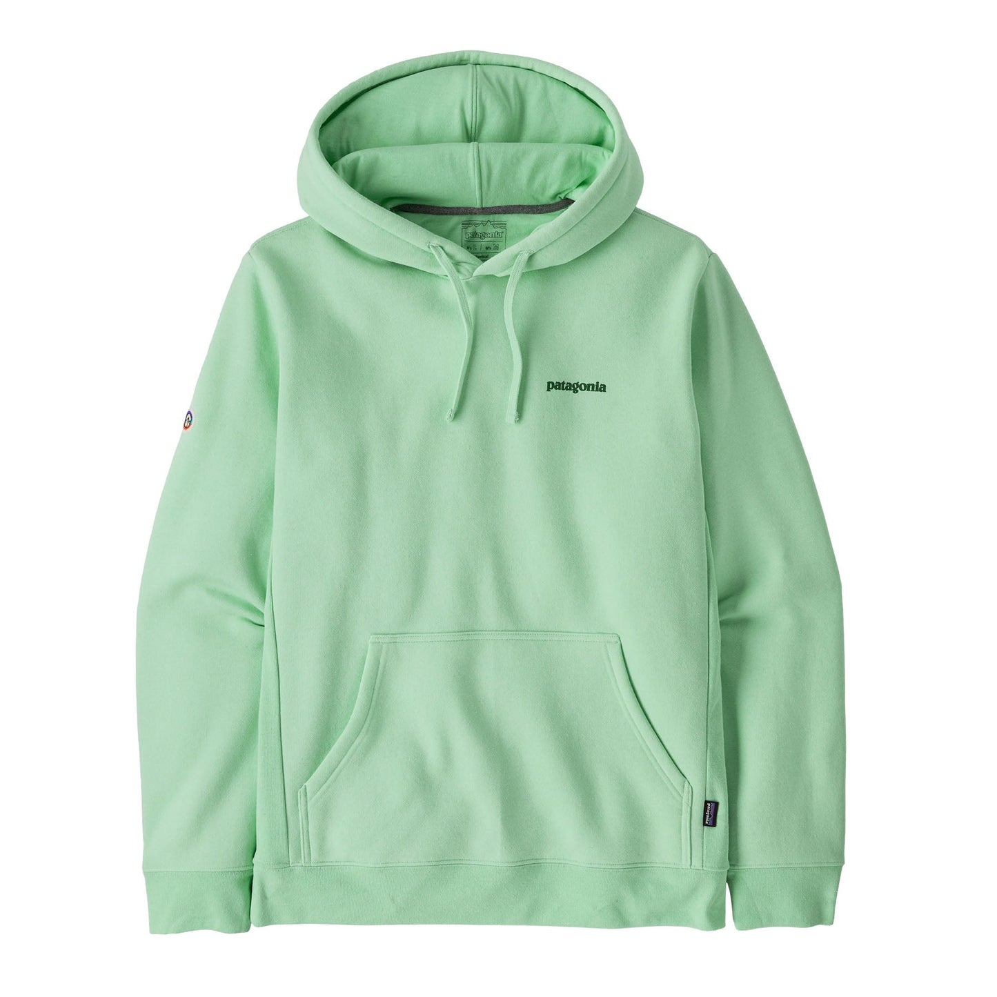 Sweat à capuche en coton et polyester recyclés | vert "fitz roy icon uprisal hoody - rinsed green"