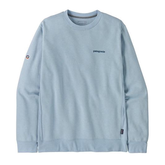 Sweat en matières recyclées | bleu "fitz roy icon uprisal crew sweatshirt - fleck blue"