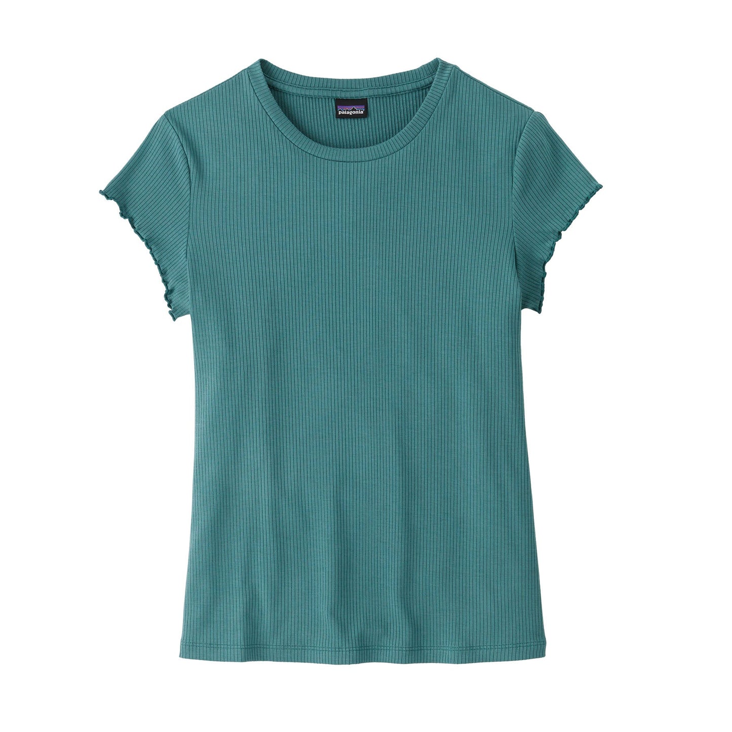 T-shirt en tencel | turquoise "w's rib knit top"
