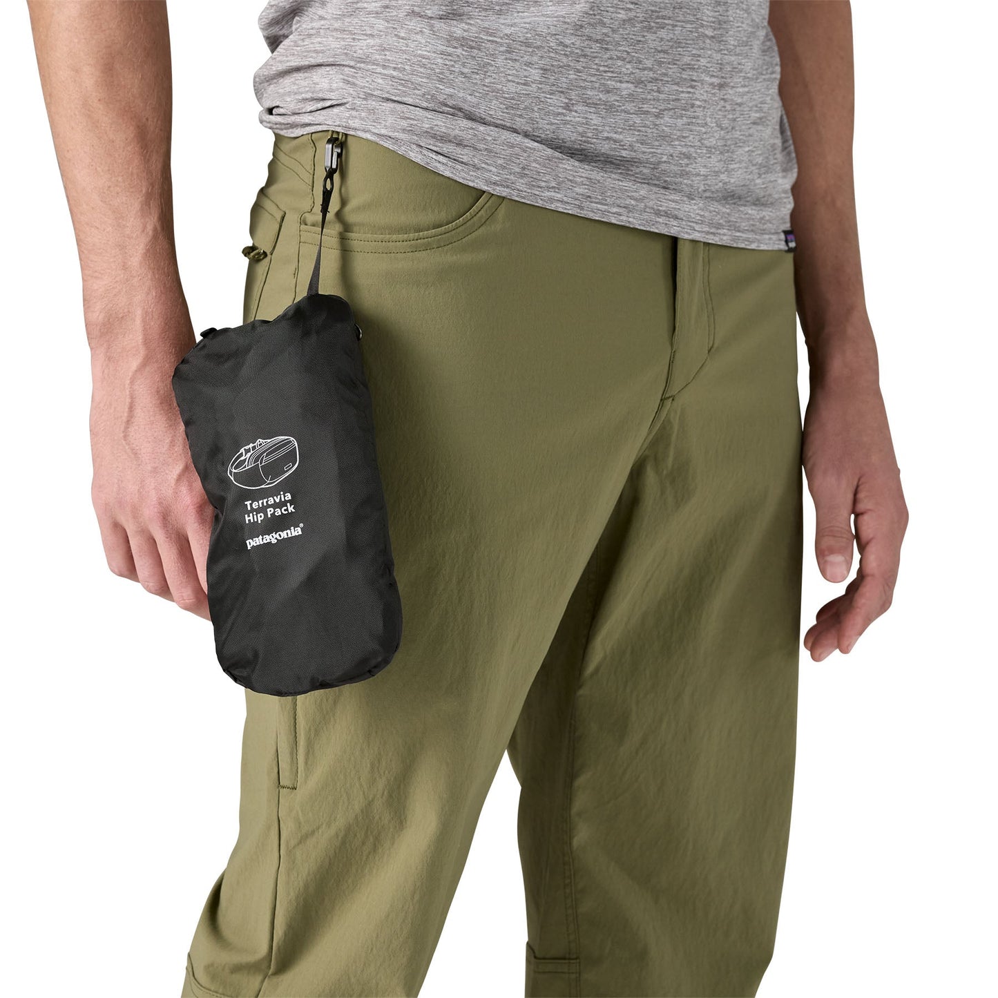 Banane en matières recyclées | noir "terravia hip pack - black"