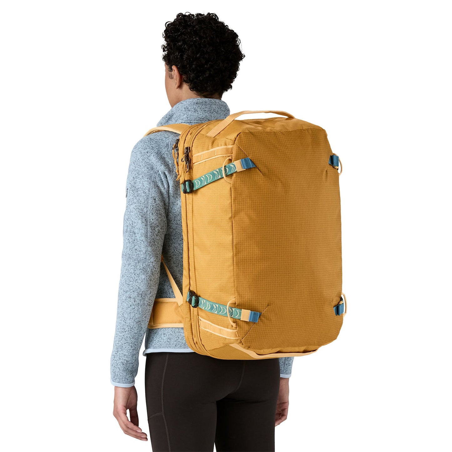 Sac de voyage fonctionnel 45l en matière recyclée | vert "black hole mlc pufferfish gold"