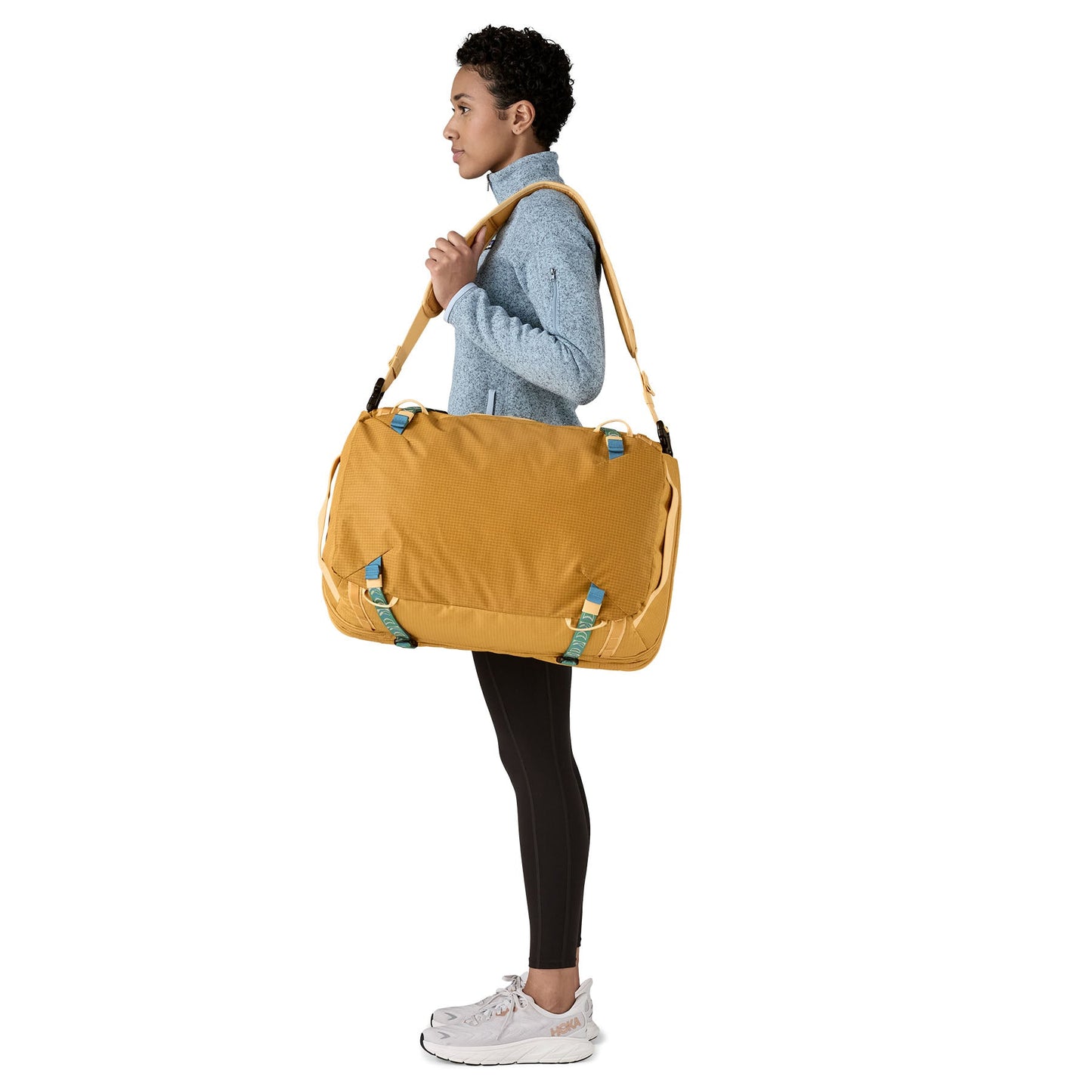 Sac de voyage fonctionnel 45l en matière recyclée | vert "black hole mlc pufferfish gold"
