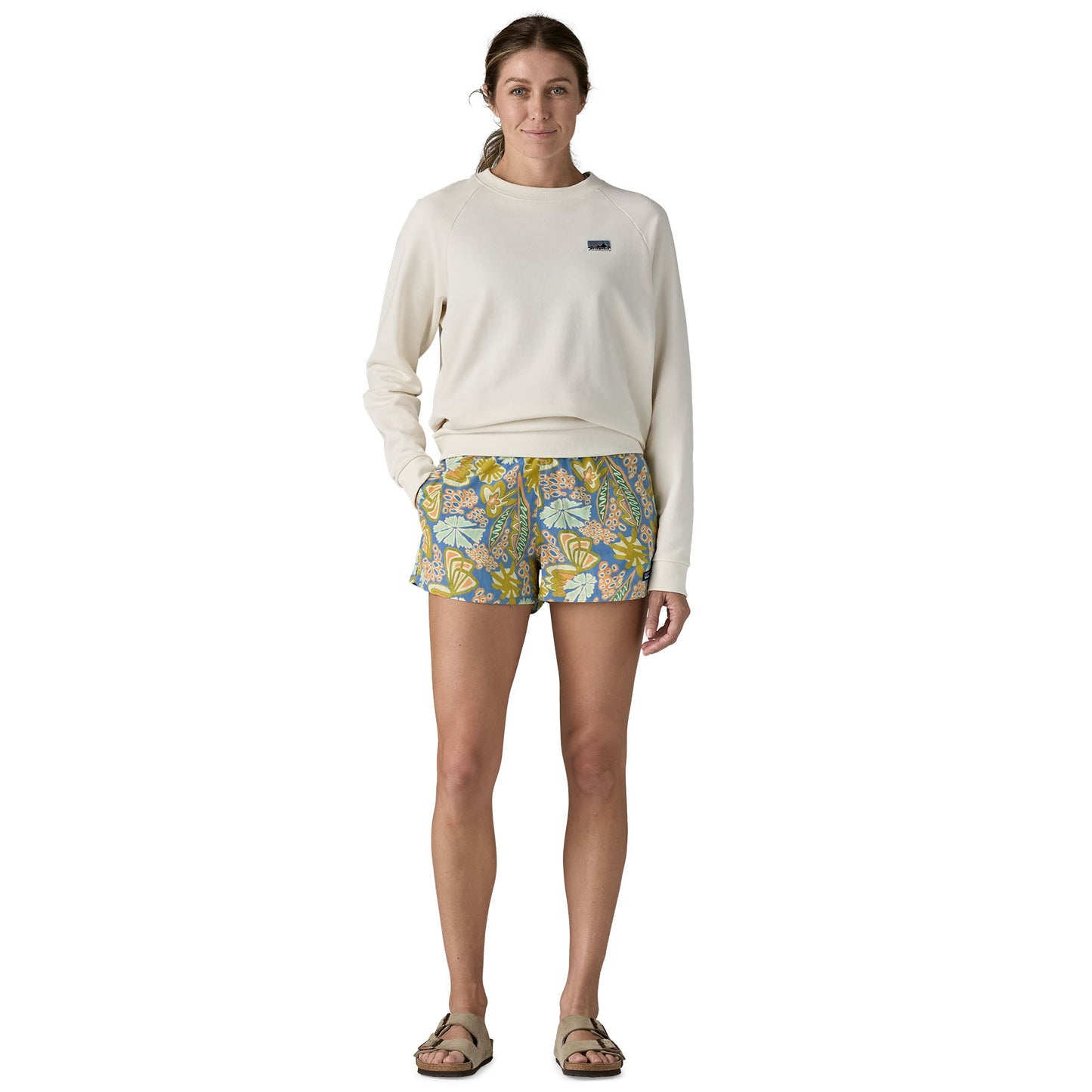 Short léger en matières recyclées | multicolore "barely baggies shorts 2 1/2 in. - flourish: abundant blue"