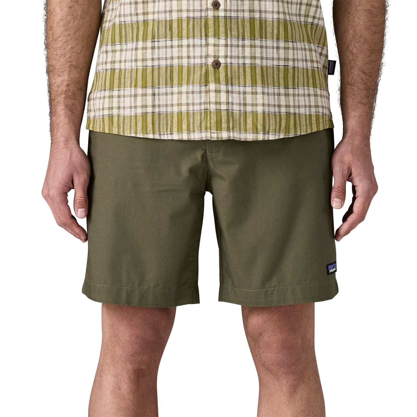 Short en coton bio et chanvre | vert "all-wear hemp shorts - 8 in. - basin green"