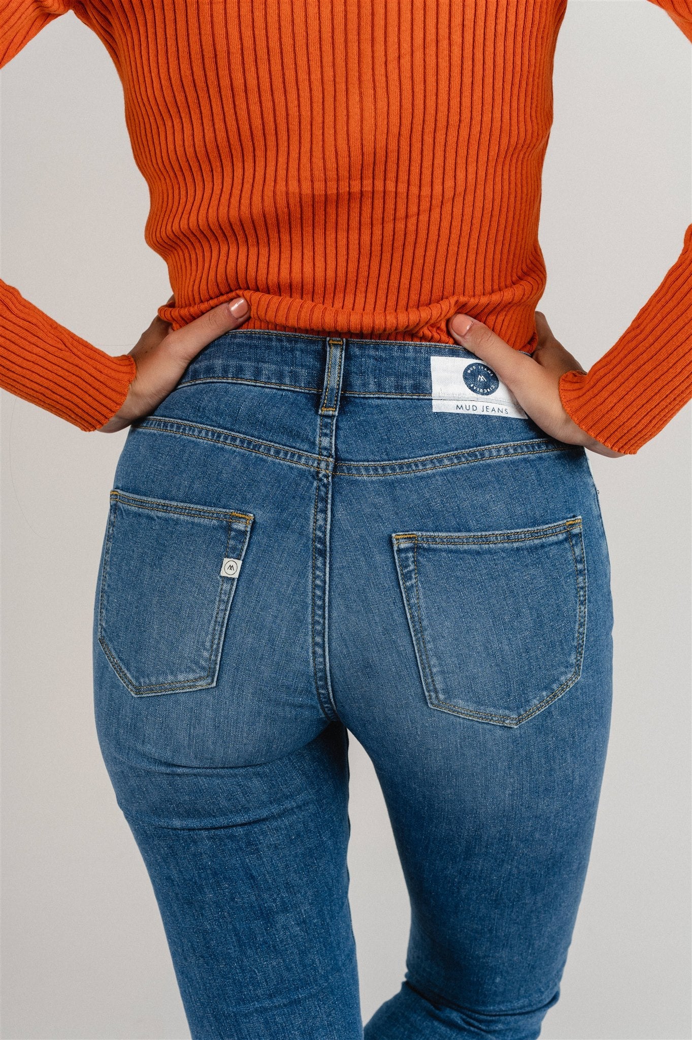Jean slim  en coton bio et recyclé | bleu "easy go used stone"