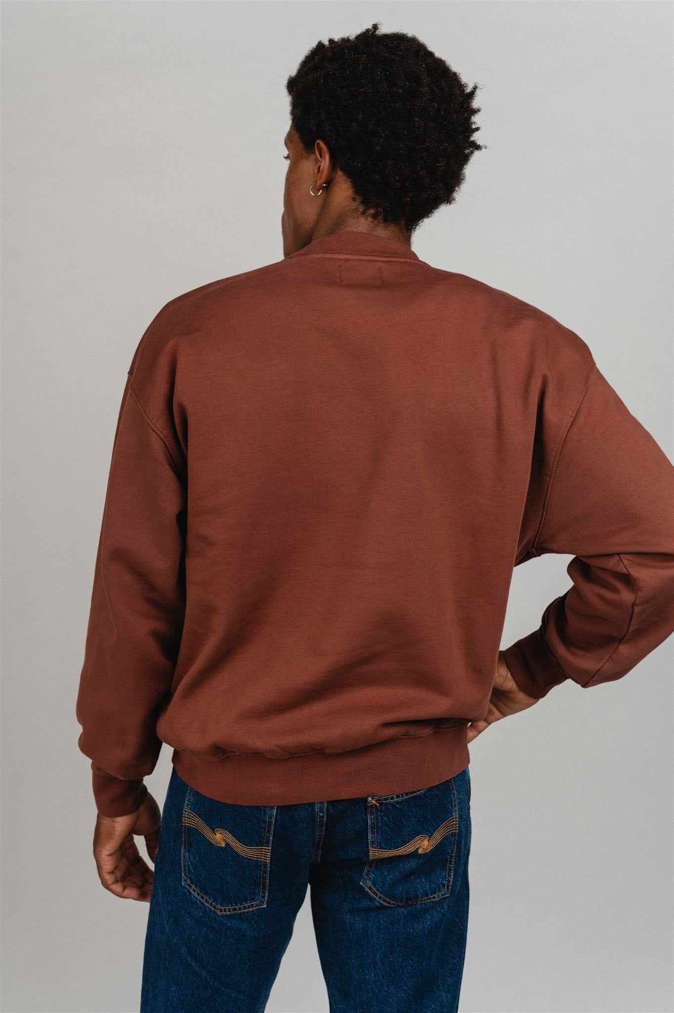 Sweat oversize en coton bio | marron "cinnamon brown"