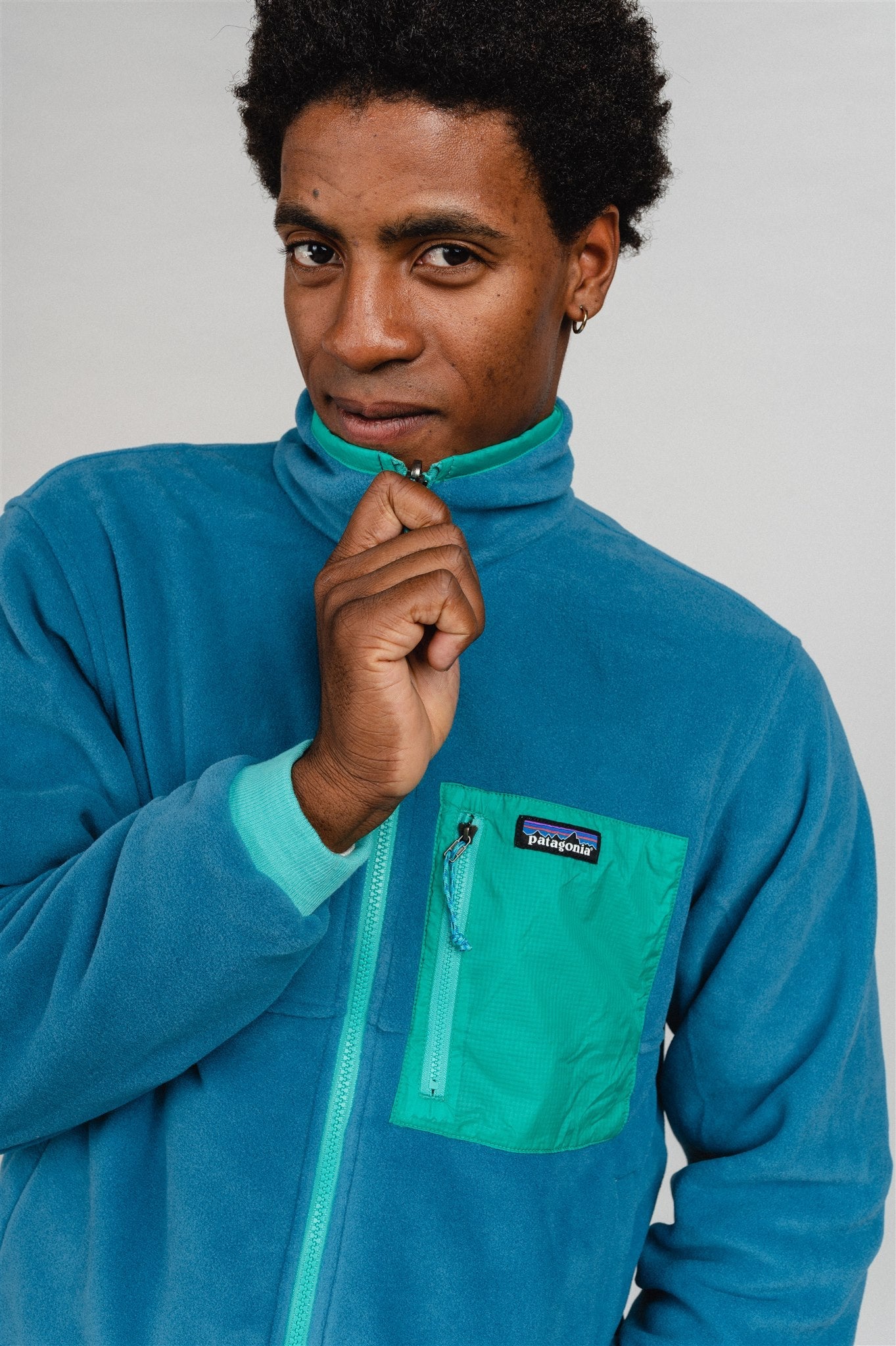 Veste coupe-vent réversible en recyclé | Bicolore "reversible shelled microdini fresh teal"