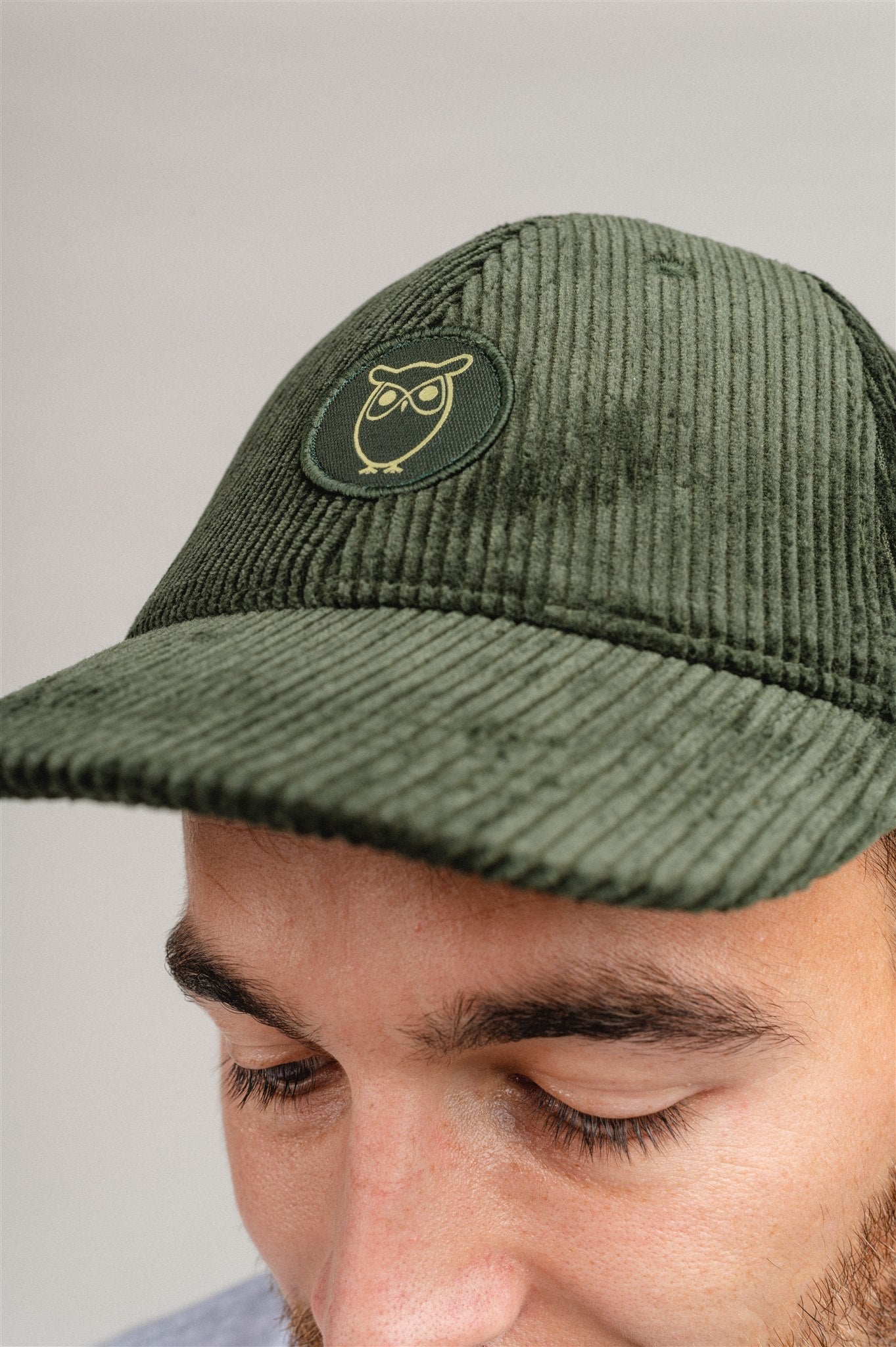 Casquette verte en velours de coton bio - Forrest Night
