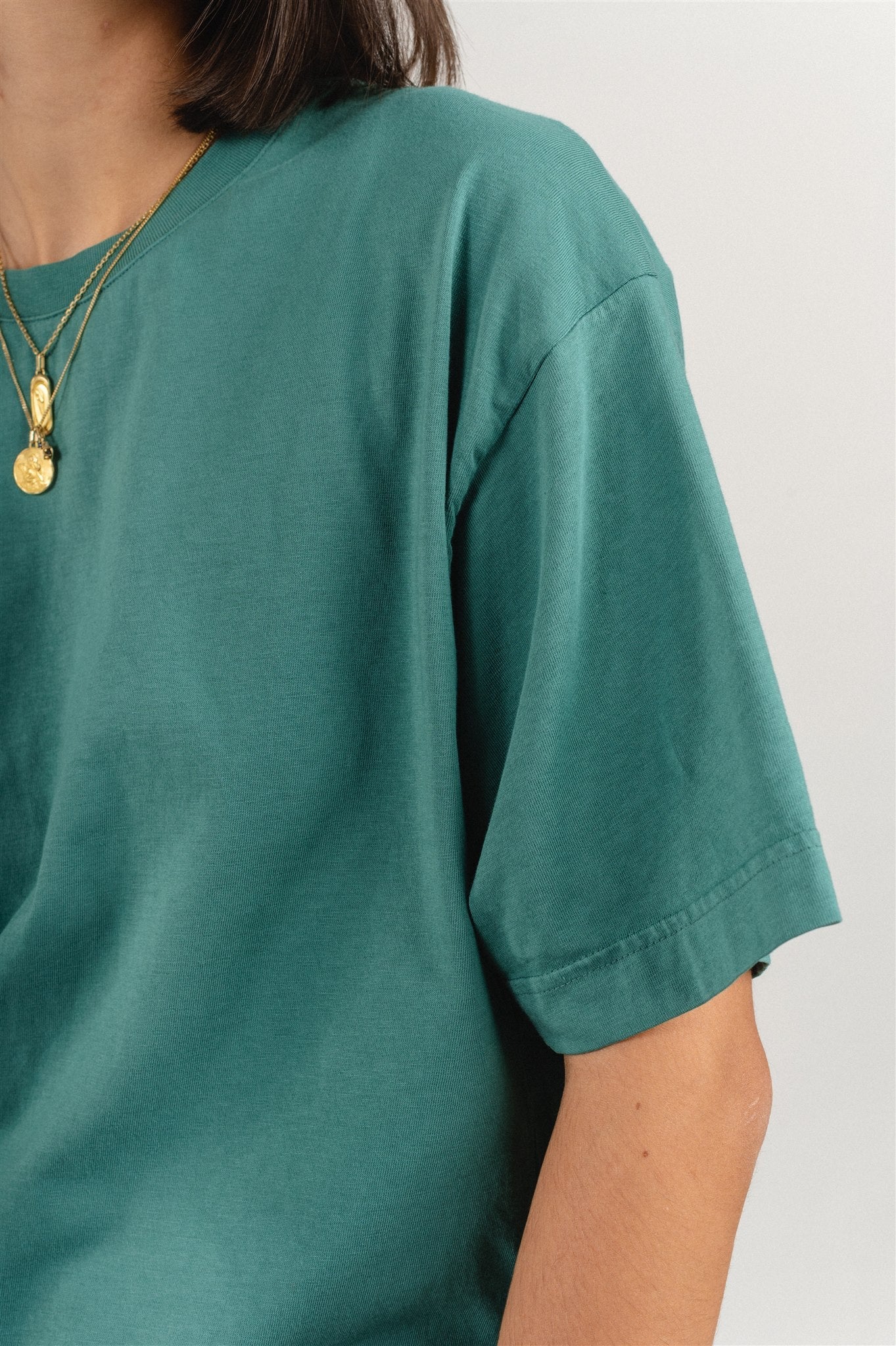 T-shirt oversize en coton bio | vert "women oversized organic t-shirt pine green"