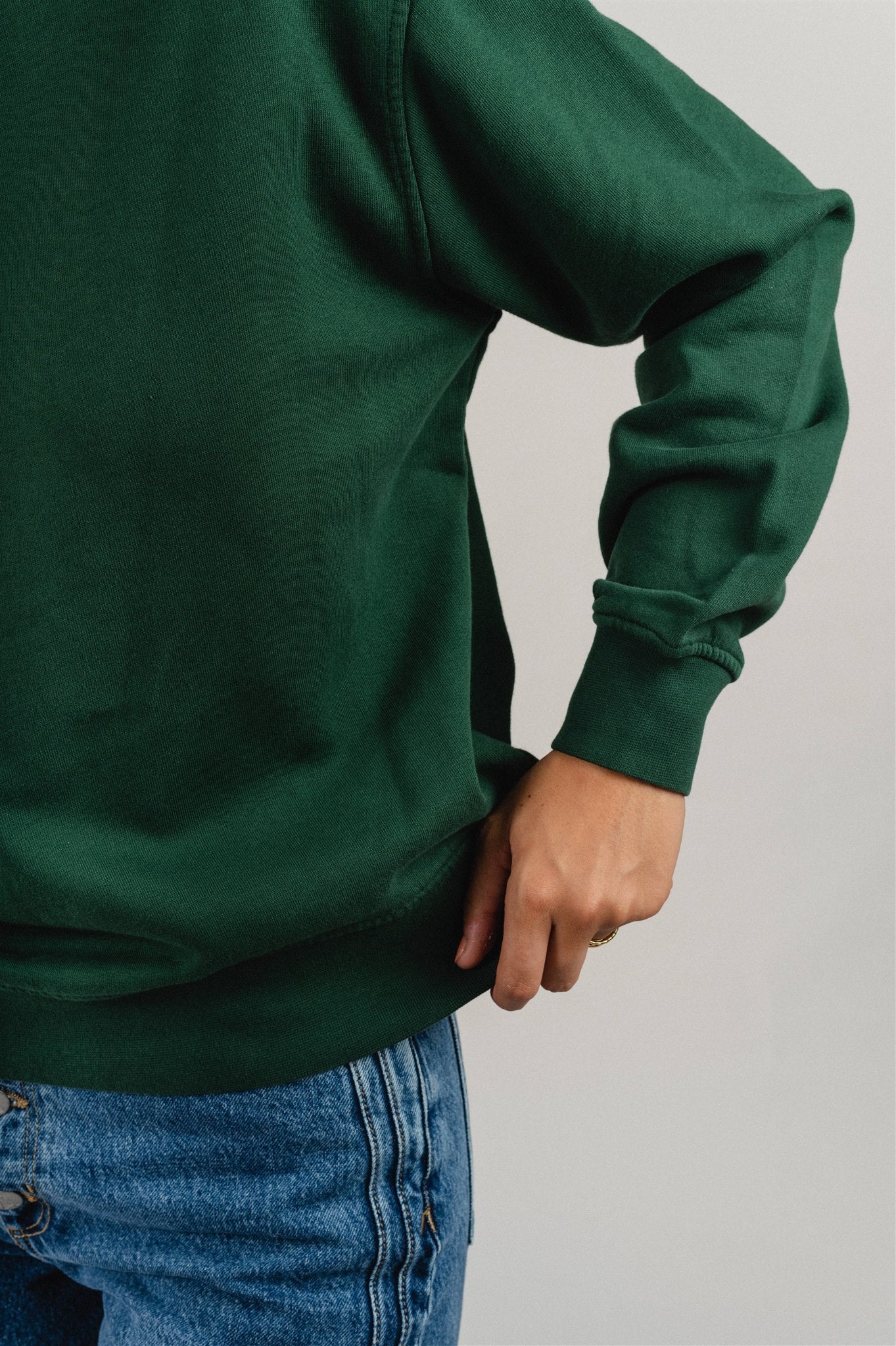 Sweat en coton bio | vert "Emerald Green"