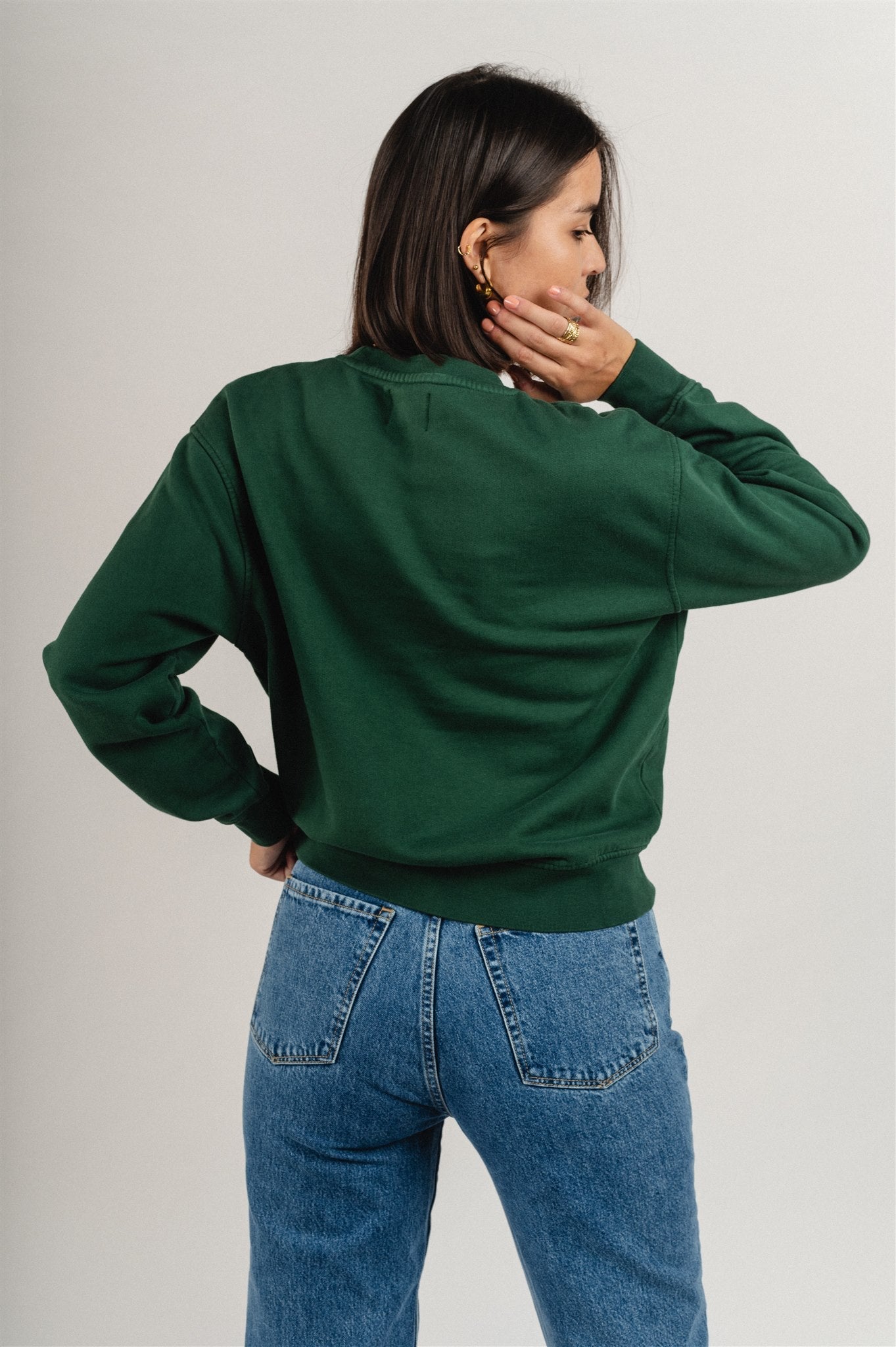 Sweat en coton bio | vert "Emerald Green"