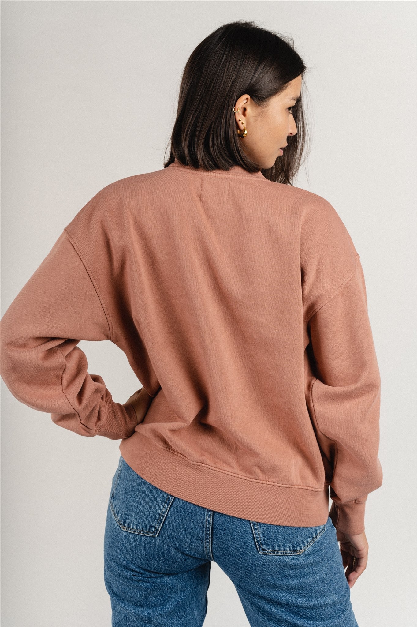 Sweat oversize en coton bio | rose "rosewood mist"