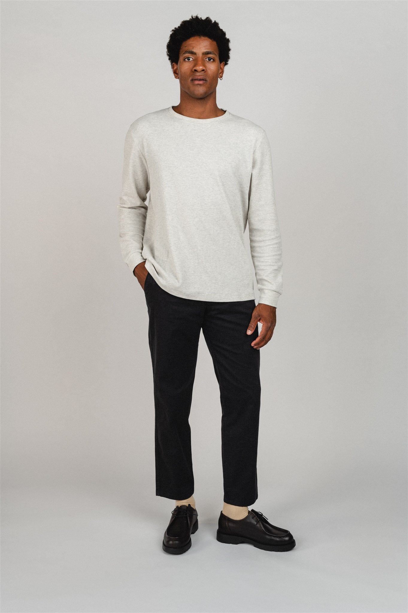 Chino en coton bio | noir "luca comfort chino black jet"