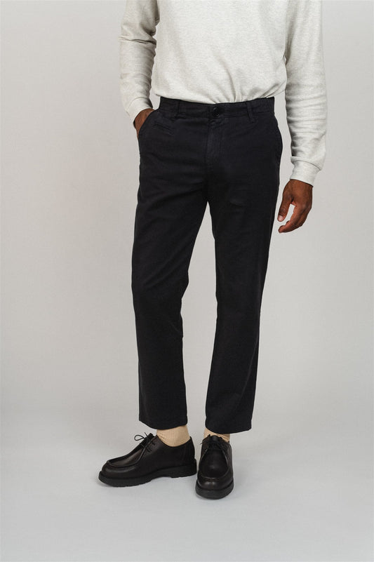 Chino en coton bio | noir "luca comfort chino black jet"
