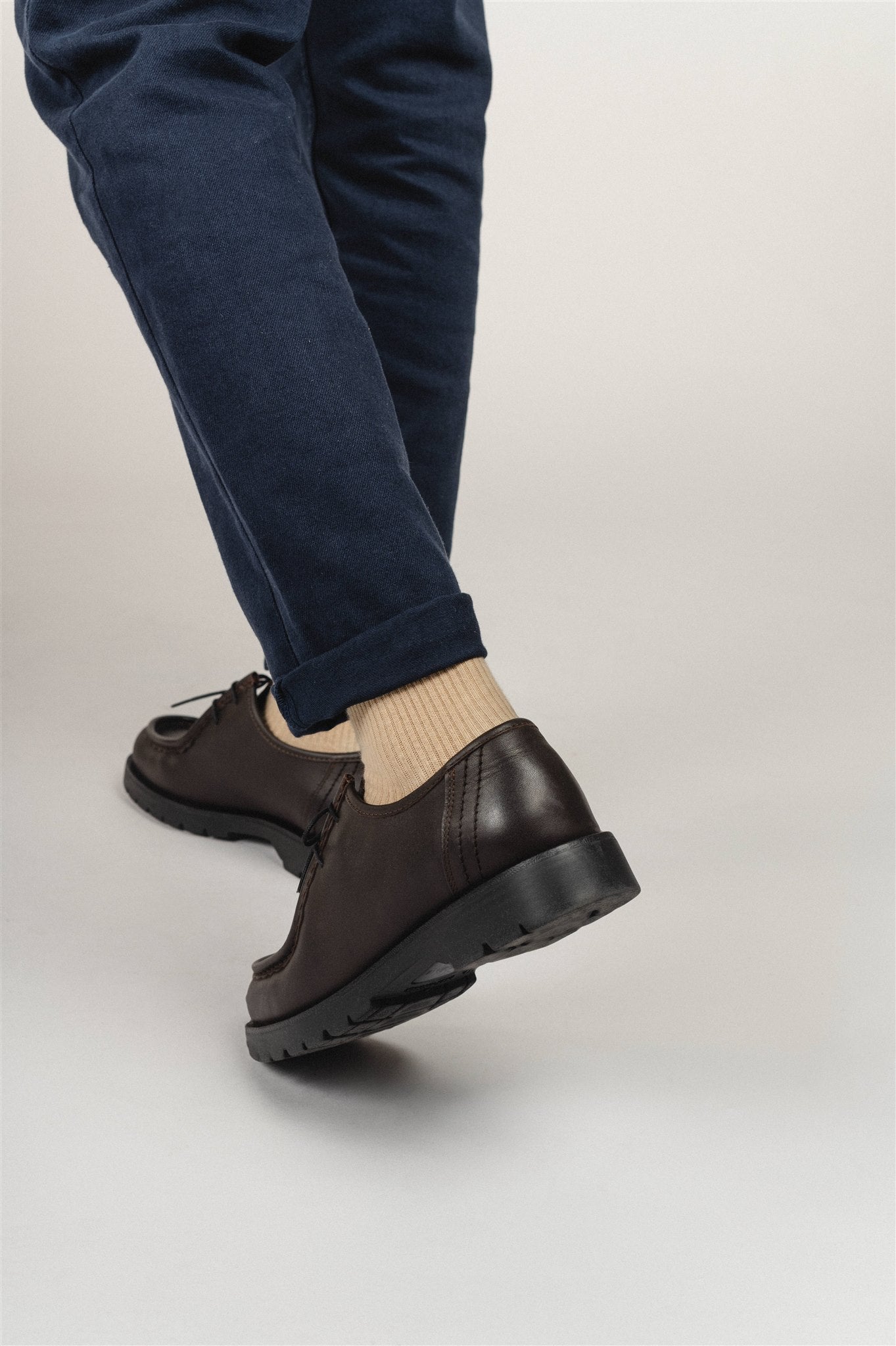Derbies made in France en cuir certifié | marron "padror marron noir"
