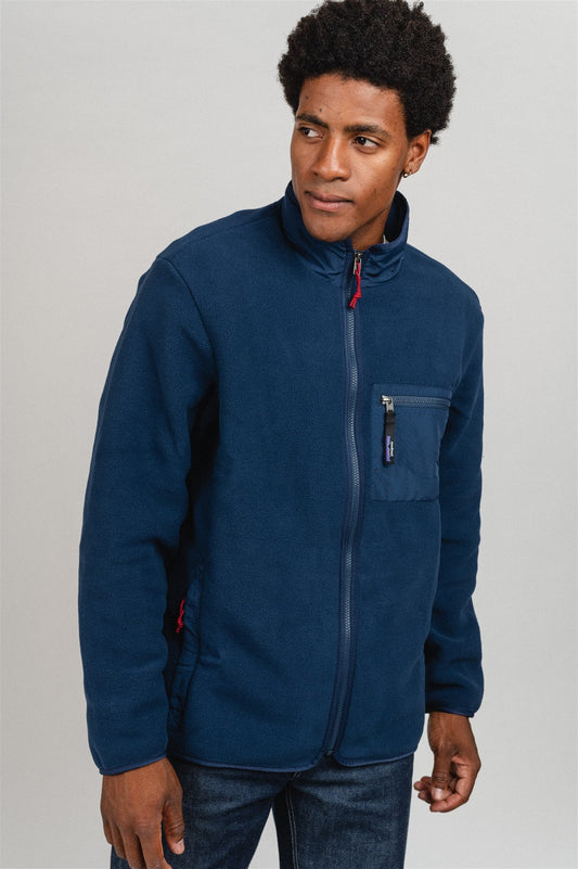 Polaire zippée marine en matières recyclées - m's synch jkt new navy