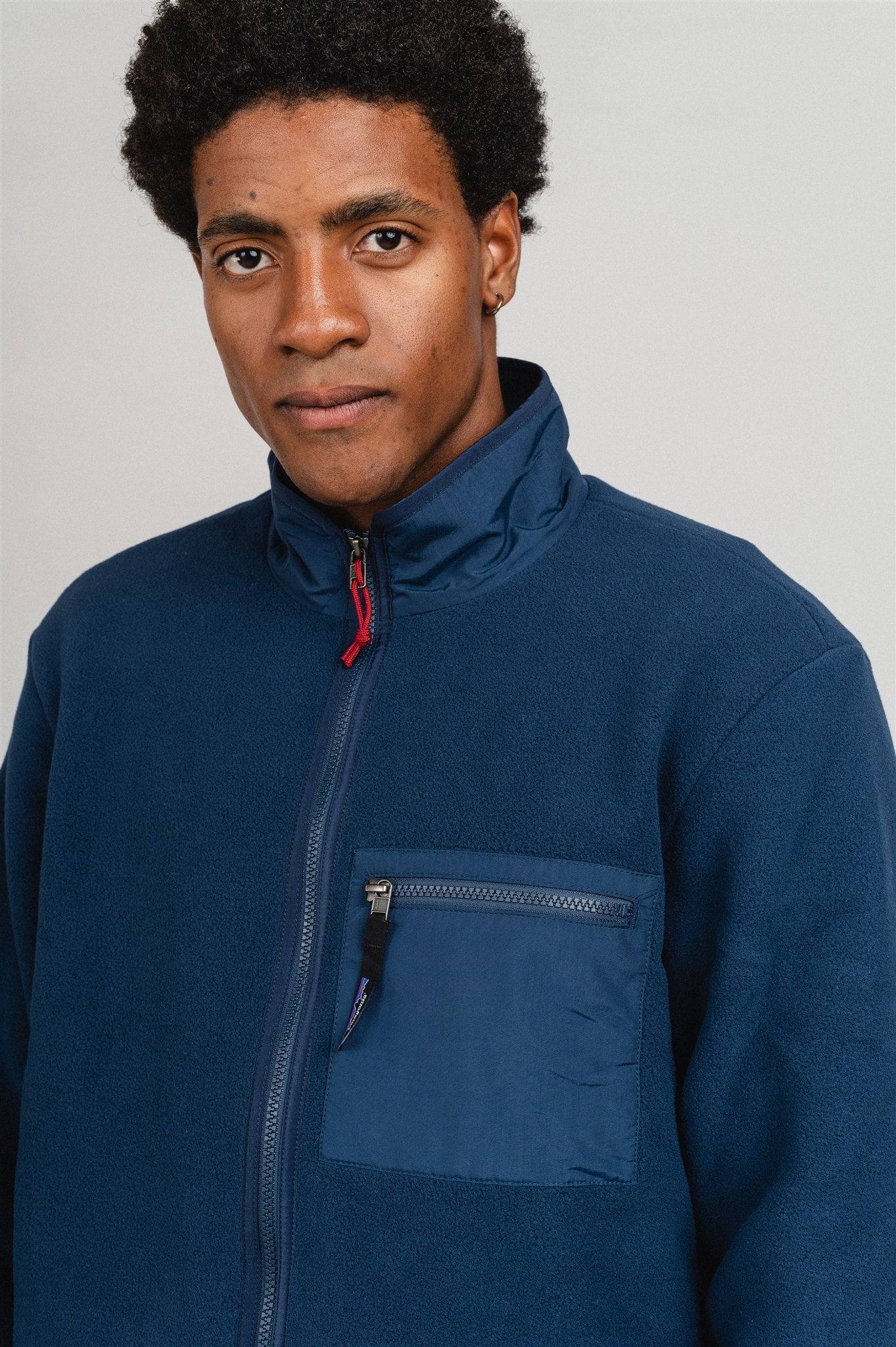 Polaire zippée marine en matières recyclées - m's synch jkt new navy