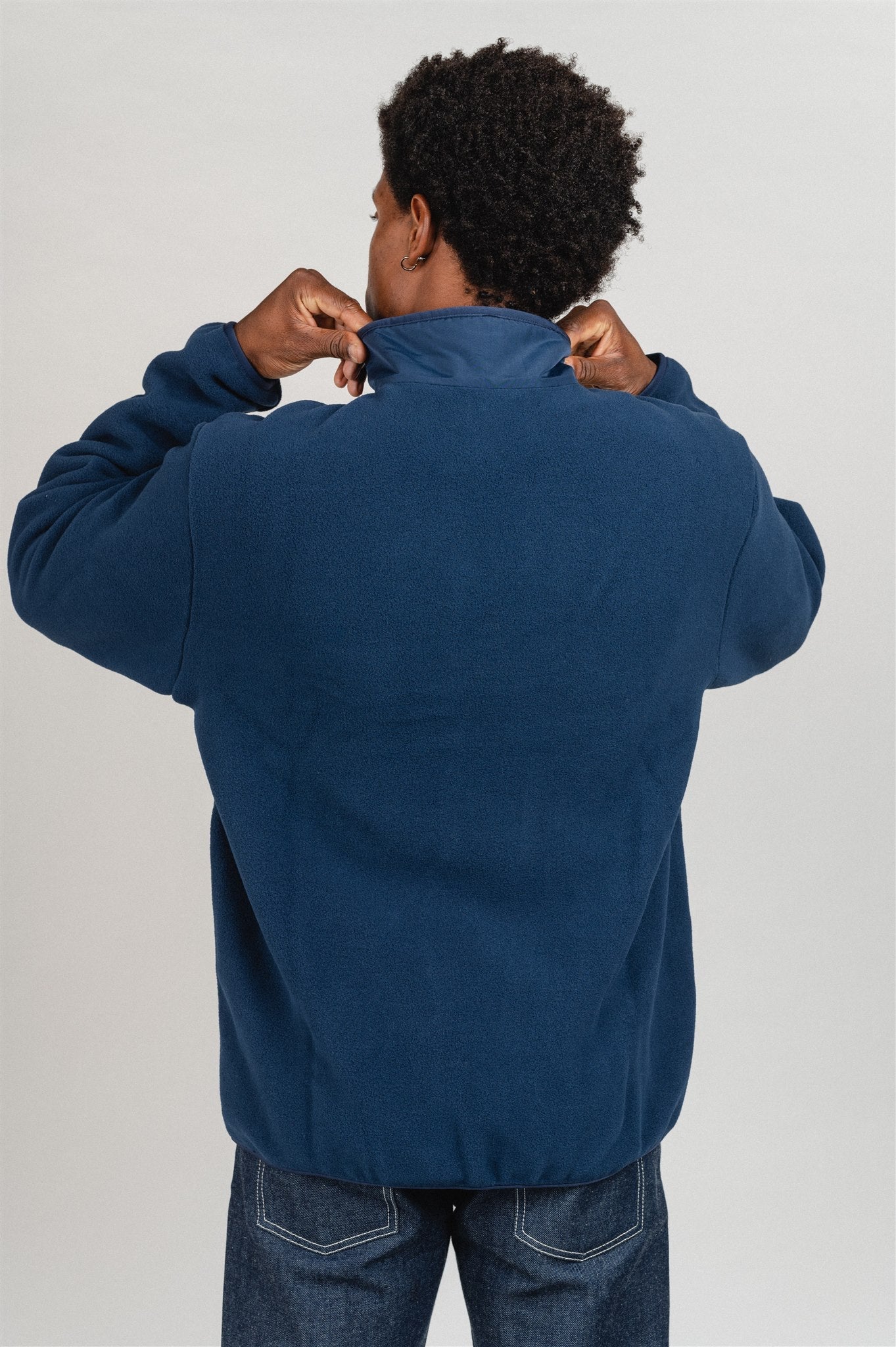 Polaire zippée marine en matières recyclées - m's synch jkt new navy