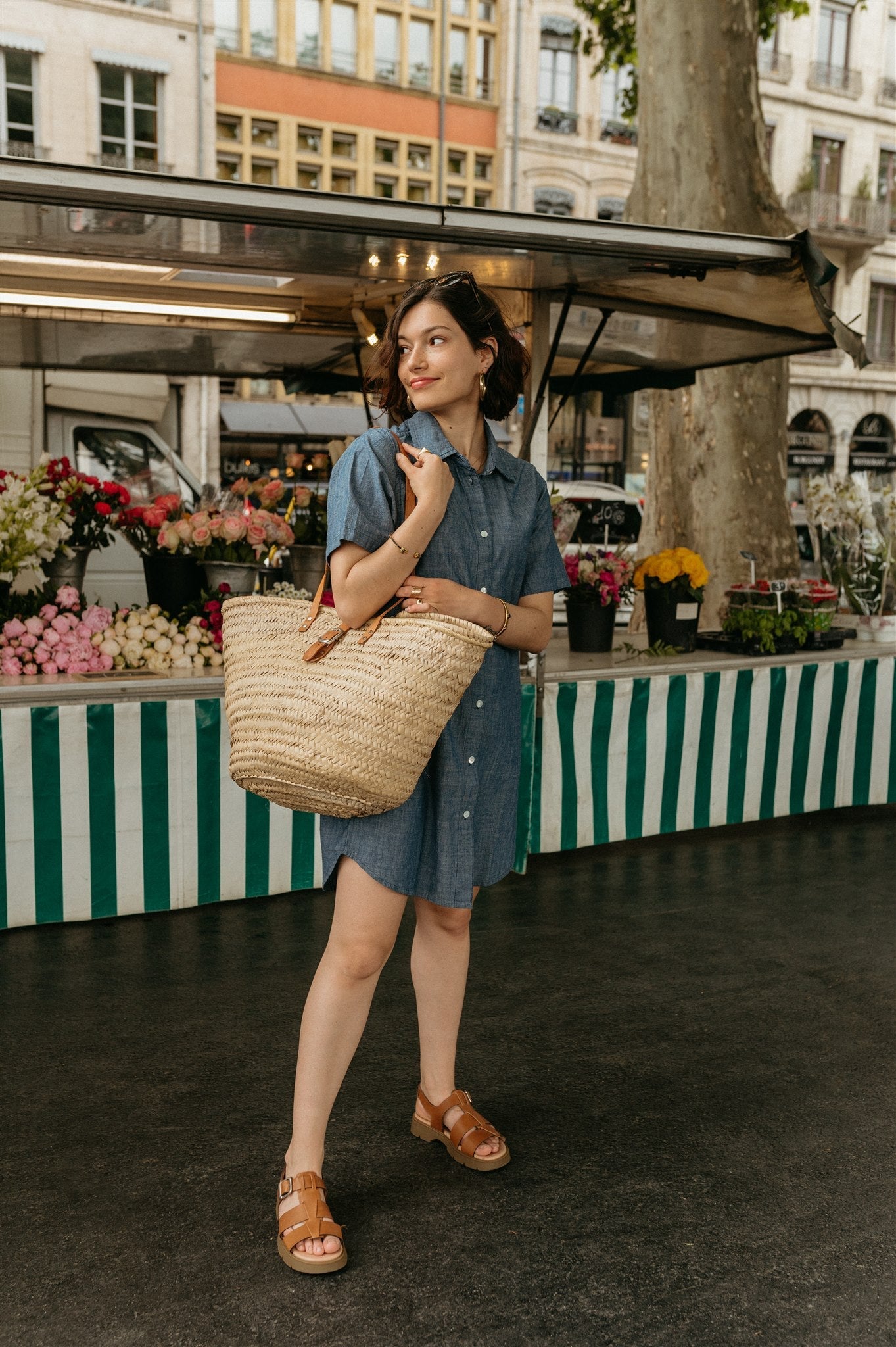 Robe chemise denim en coton bio - Tuva Tunic Chambray Denim