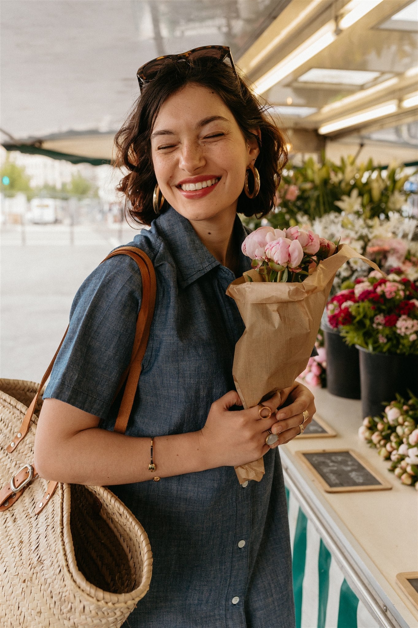 Robe chemise denim en coton bio - Tuva Tunic Chambray Denim