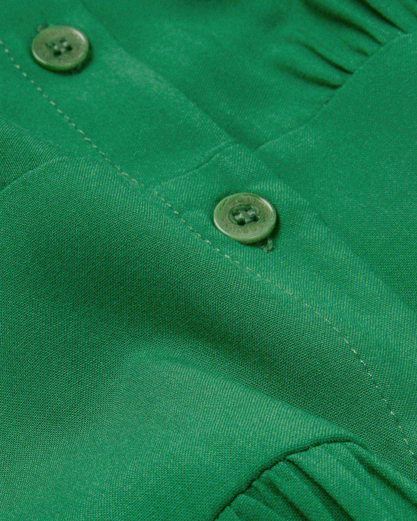 Robe midi en ecovero | Vert "clover green gabriela dress"