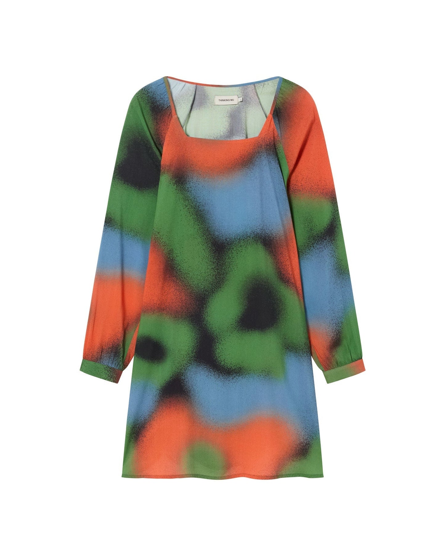 Robe imprimée en ecovero | Multicolore "dust black vera dress"