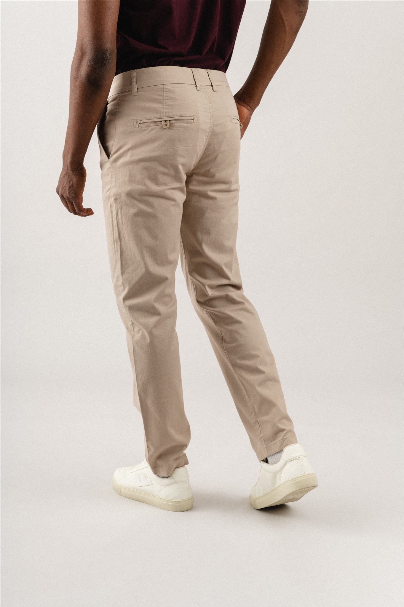 Chino en popeline de coton bio | beige "CHUCK REGULAR CHINO POPLIN PANT feather gray"