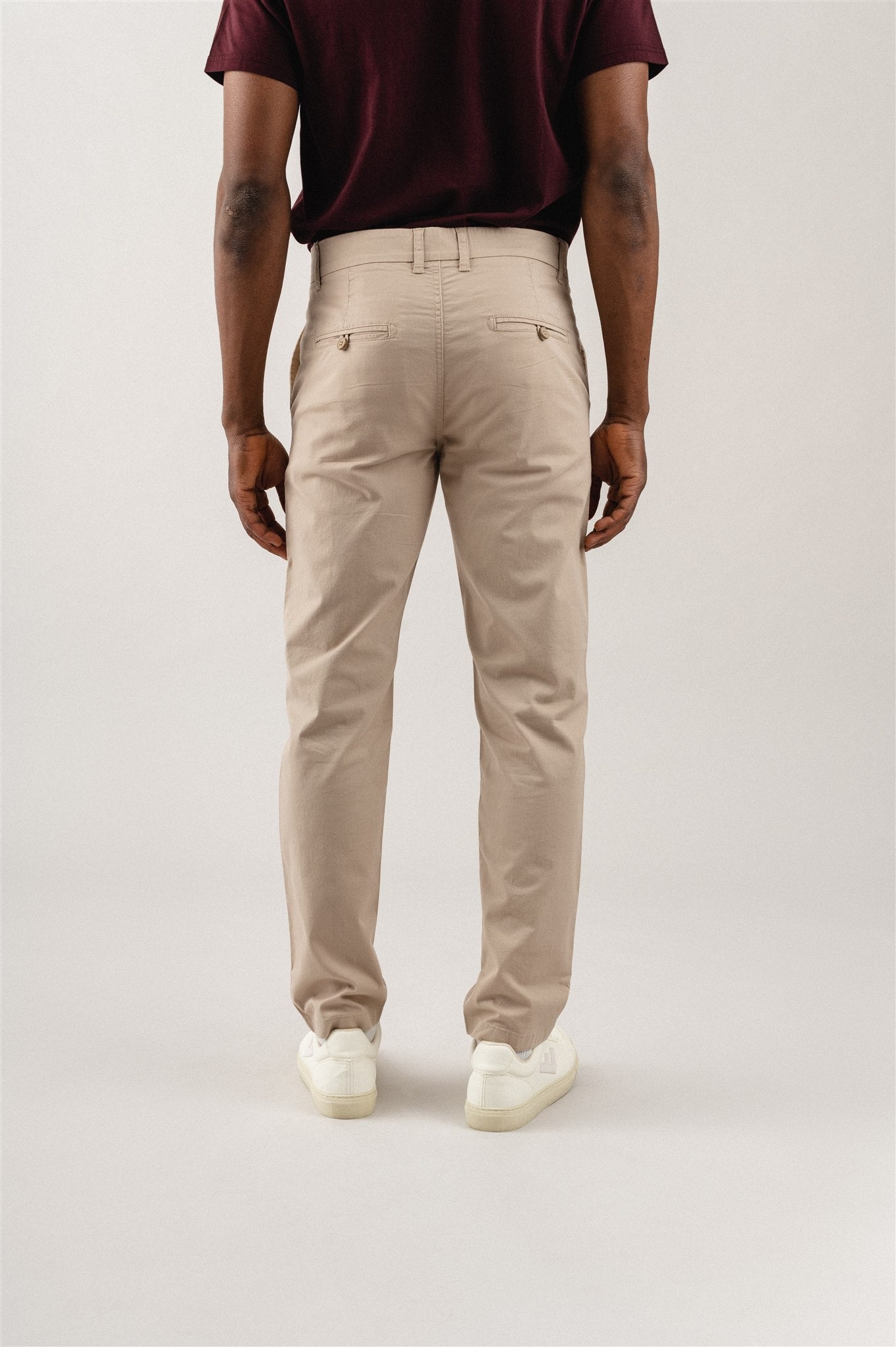 Chino en popeline de coton bio | beige "CHUCK REGULAR CHINO POPLIN PANT feather gray"