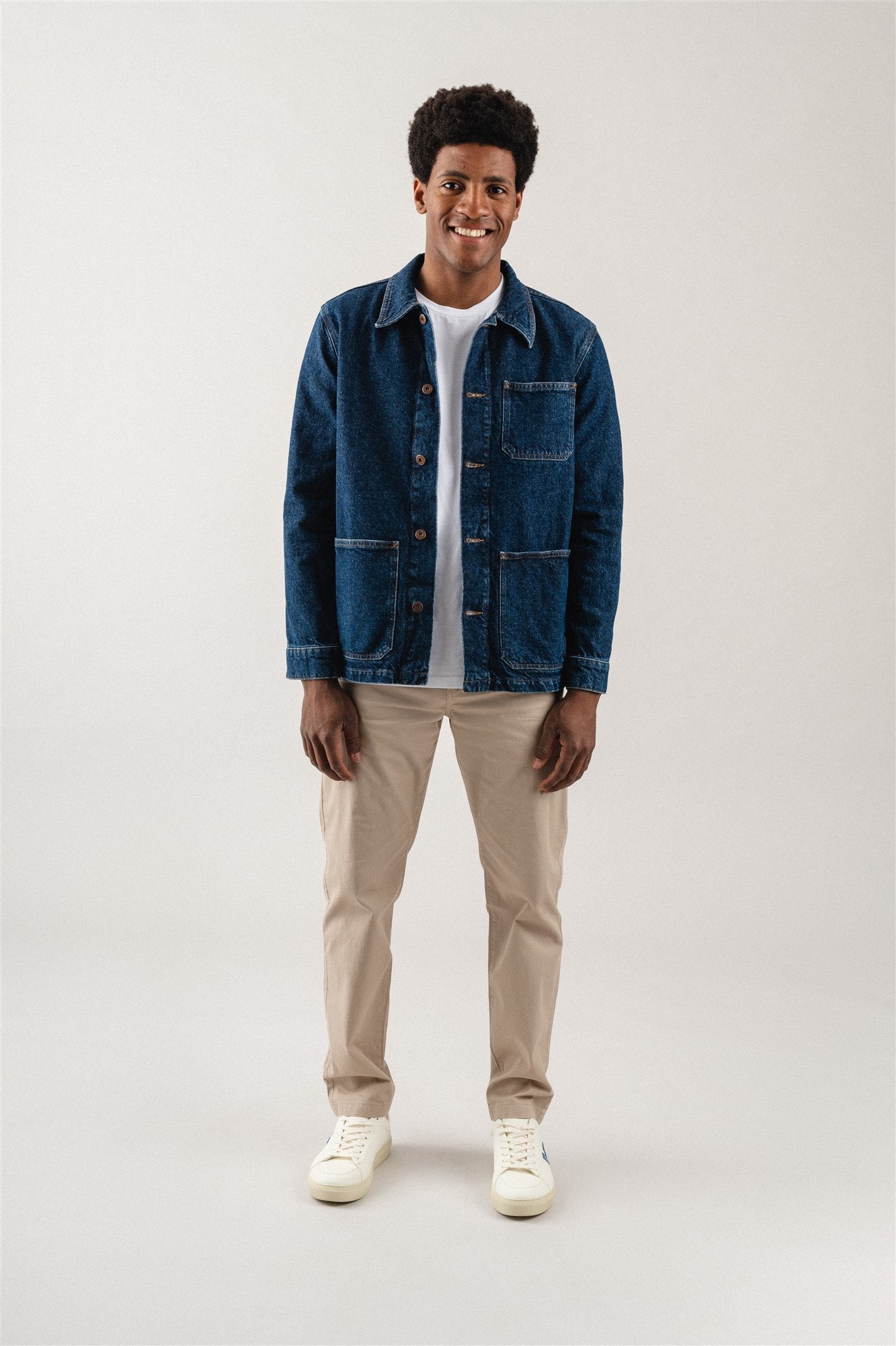 Veste en jean en coton recyclé - darkwash rebirth
