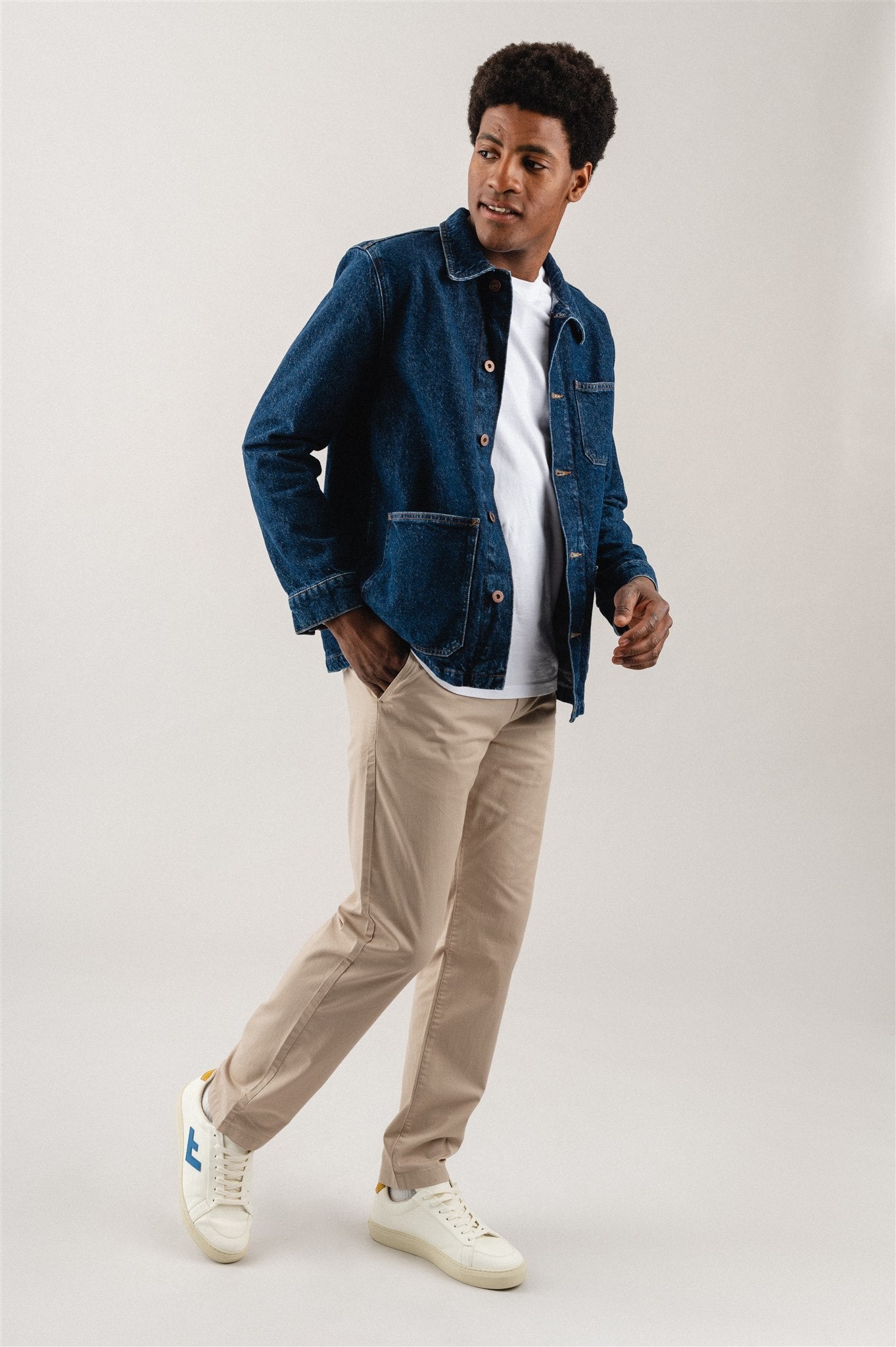 Veste en jean en coton recyclé - darkwash rebirth