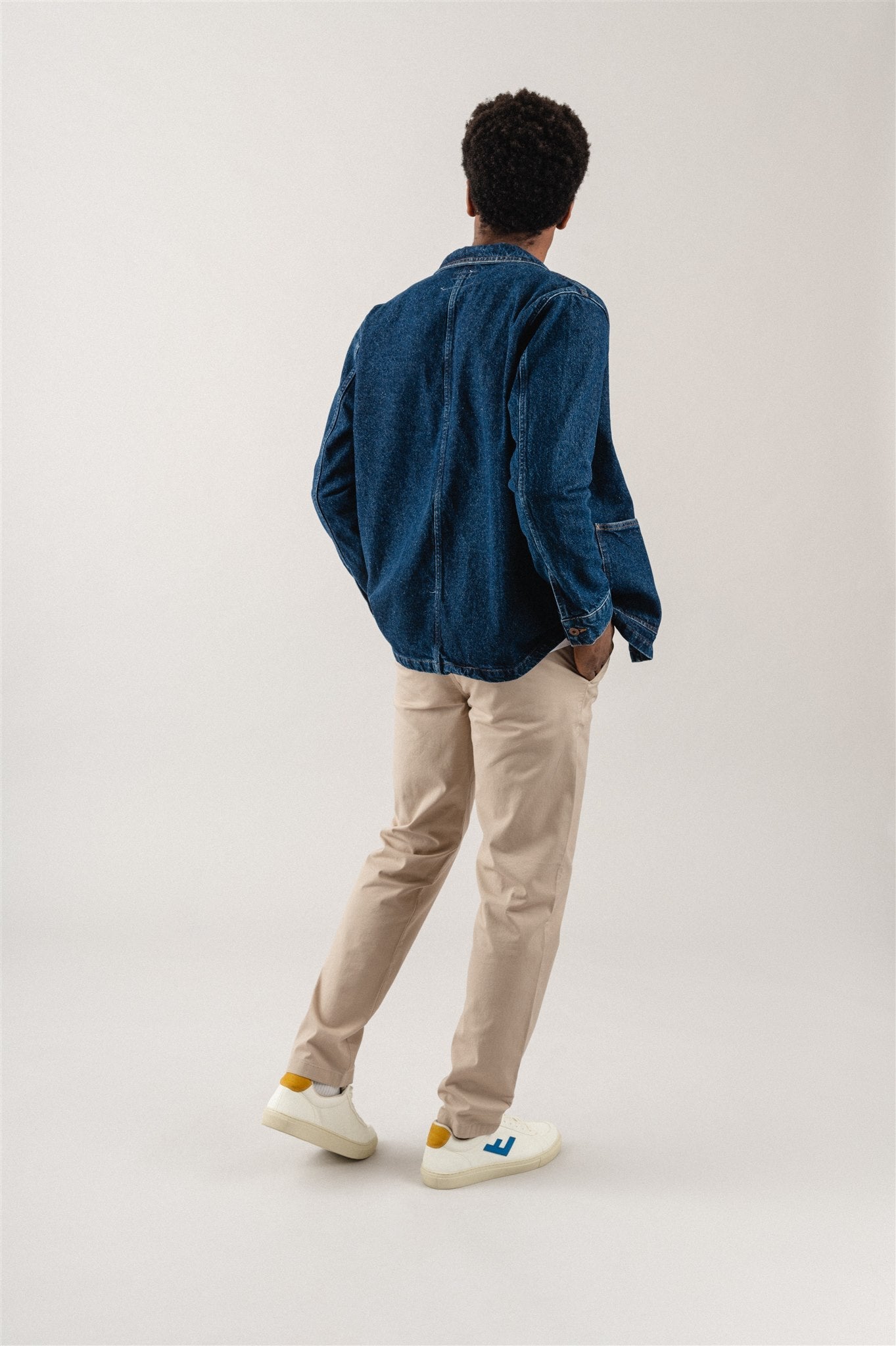 Veste en jean en coton recyclé - darkwash rebirth