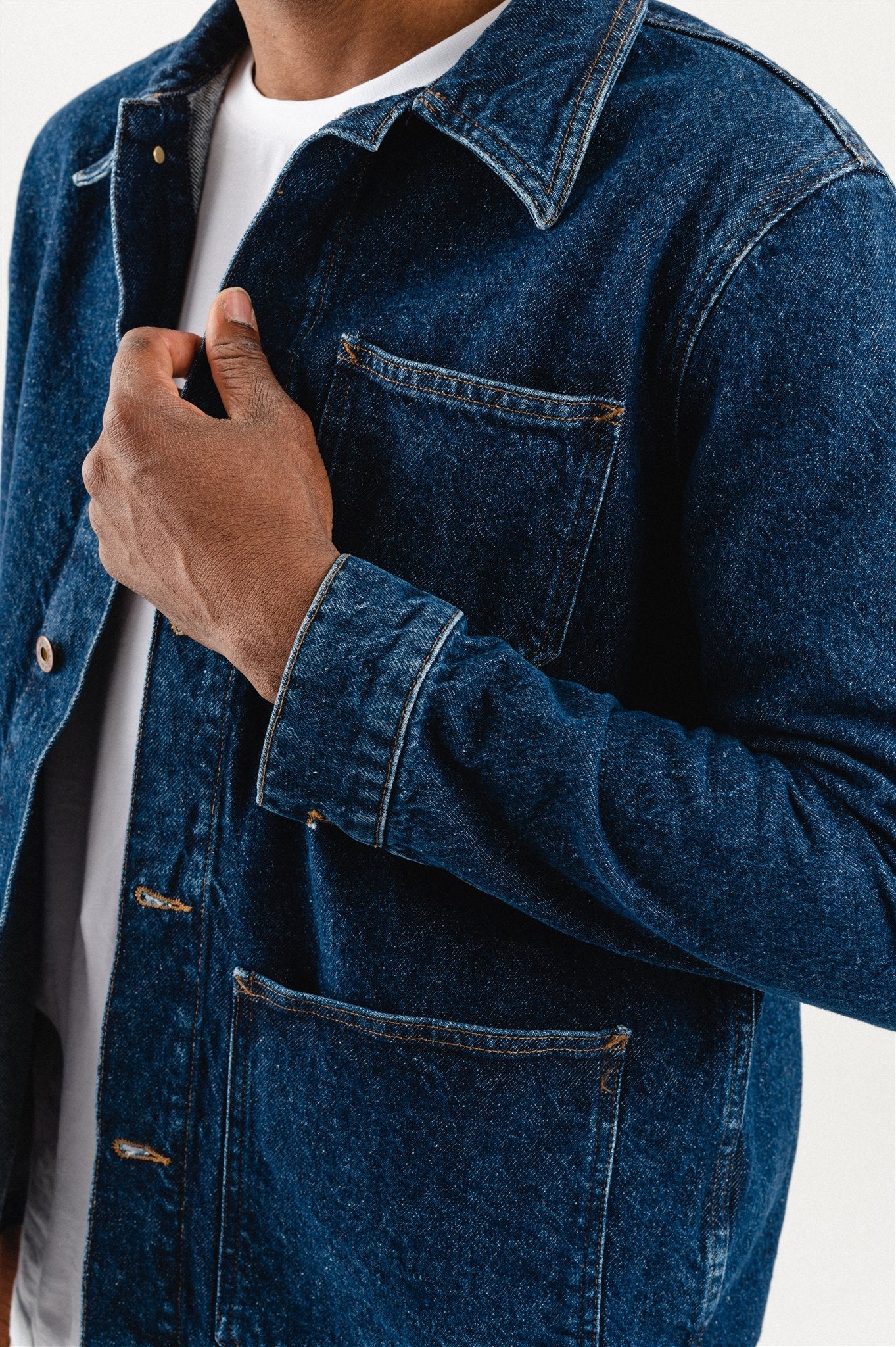 Veste en jean en coton recyclé - darkwash rebirth