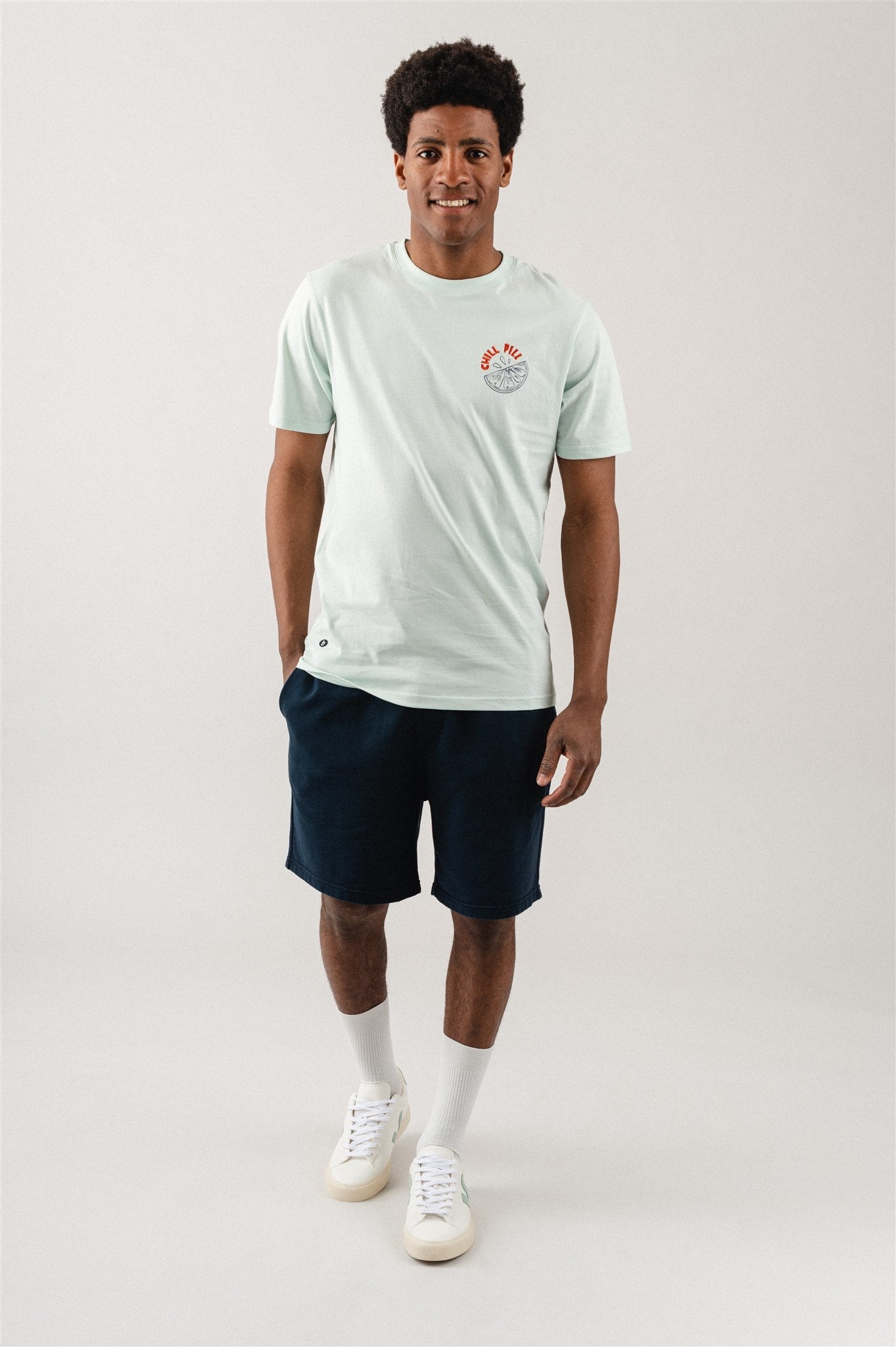 Short de jogging en coton bio | marine "Navy blue"