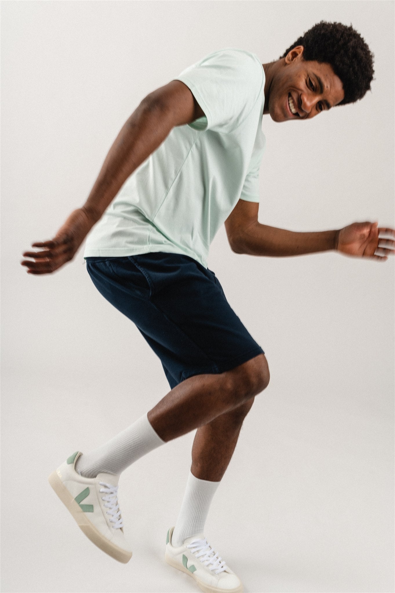 Short de jogging en coton bio | marine "Navy blue"